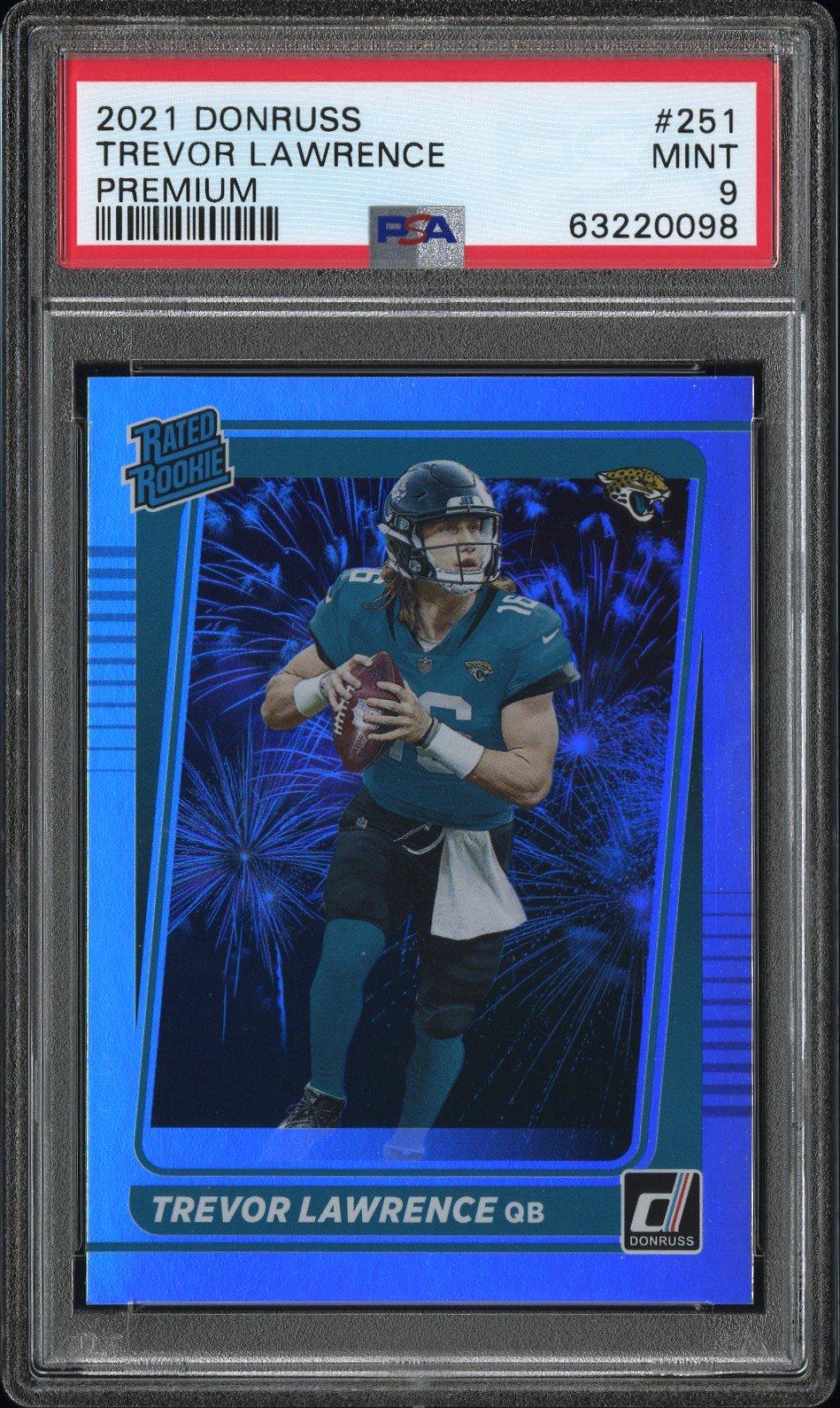 2021 Panini Donruss 251 Trevor Lawrence Premium PSA 9