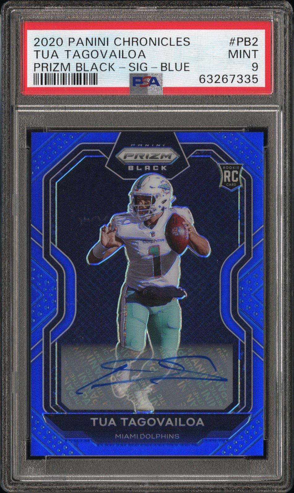 2020 Panini Chronicles Prizm Black Pb2 Tua Tagovailoa Signature