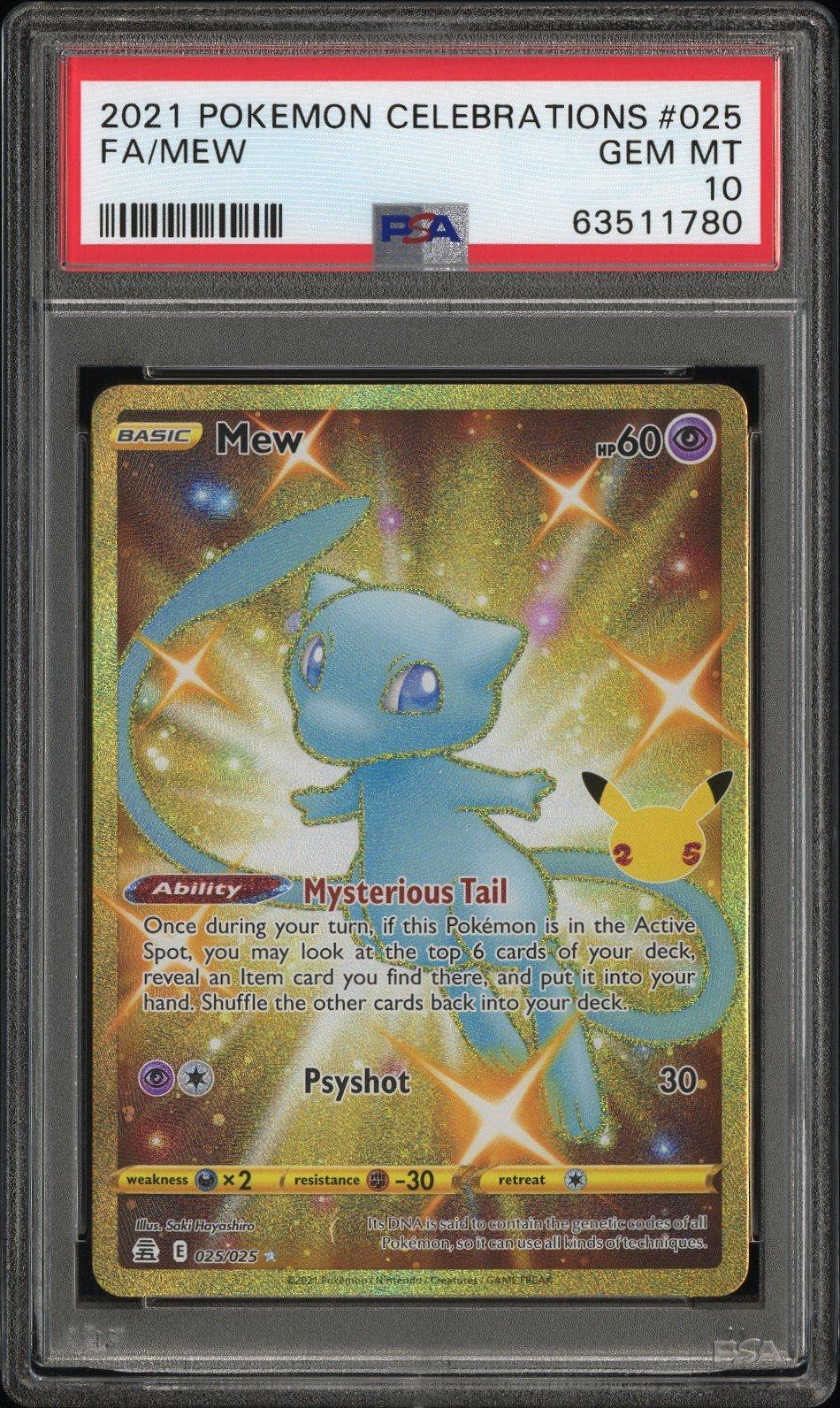2021 Pokemon Celebrations 025 Full Art/mew PSA