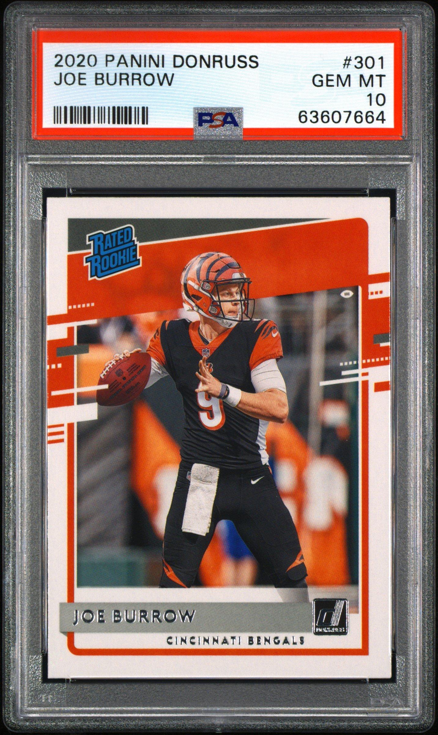 2020 Panini Donruss 301 Joe Burrow PSA 10