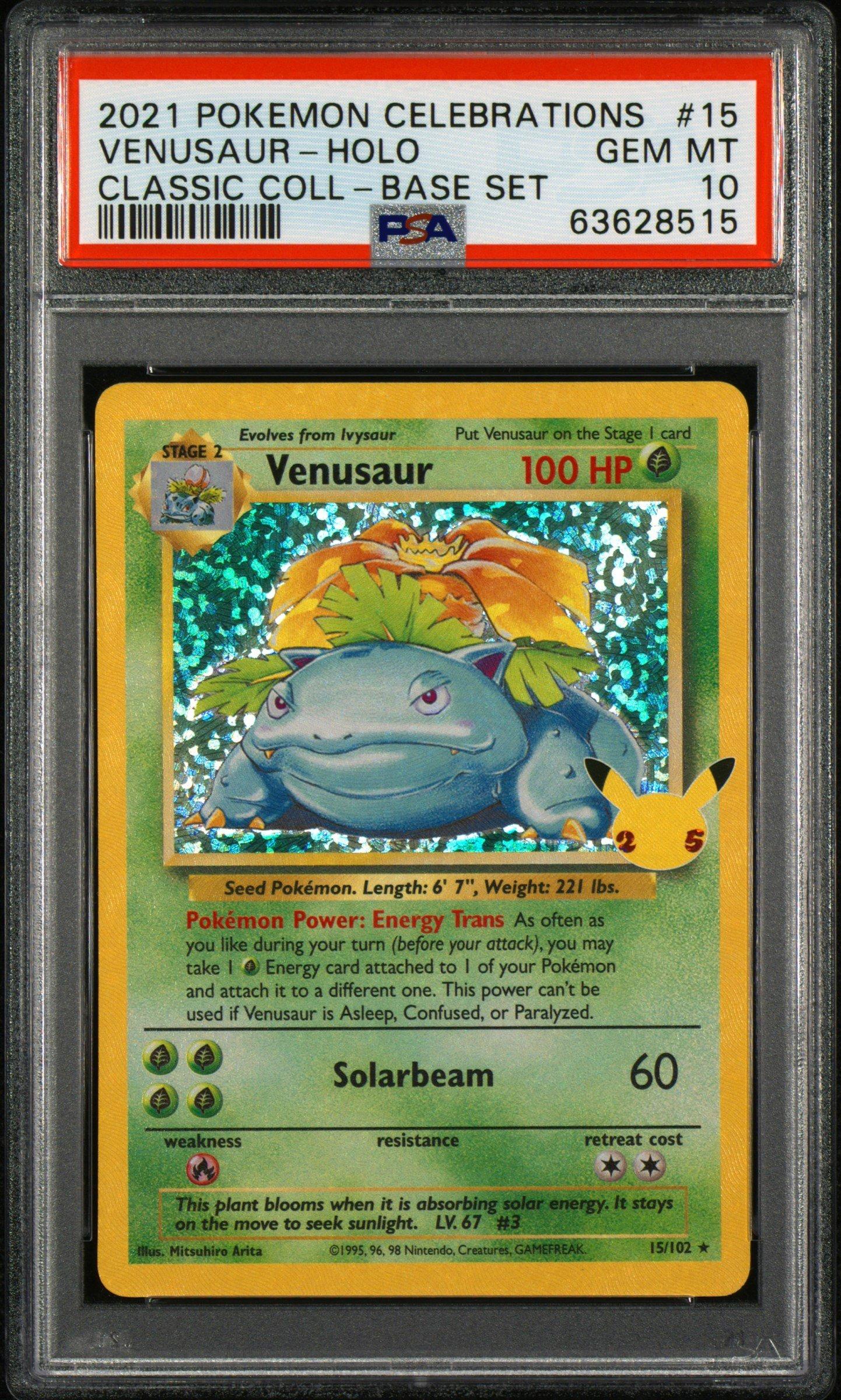 2021 Pokemon Celebrations Classic Collection 15 Venusaur-holo PSA