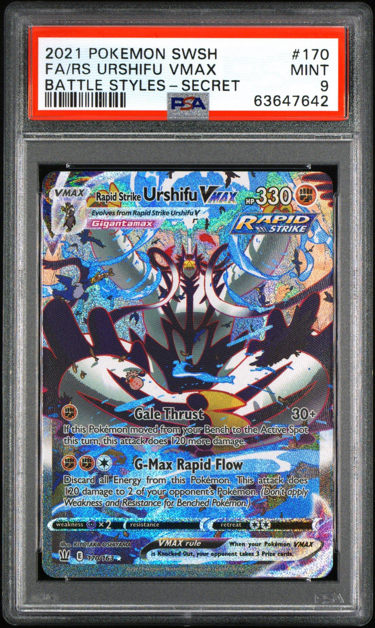 Pokemon Sword & Shield Battle Styles Secret Rare Rapid Strike Urshifu VMAX #170 (Alternate Art)