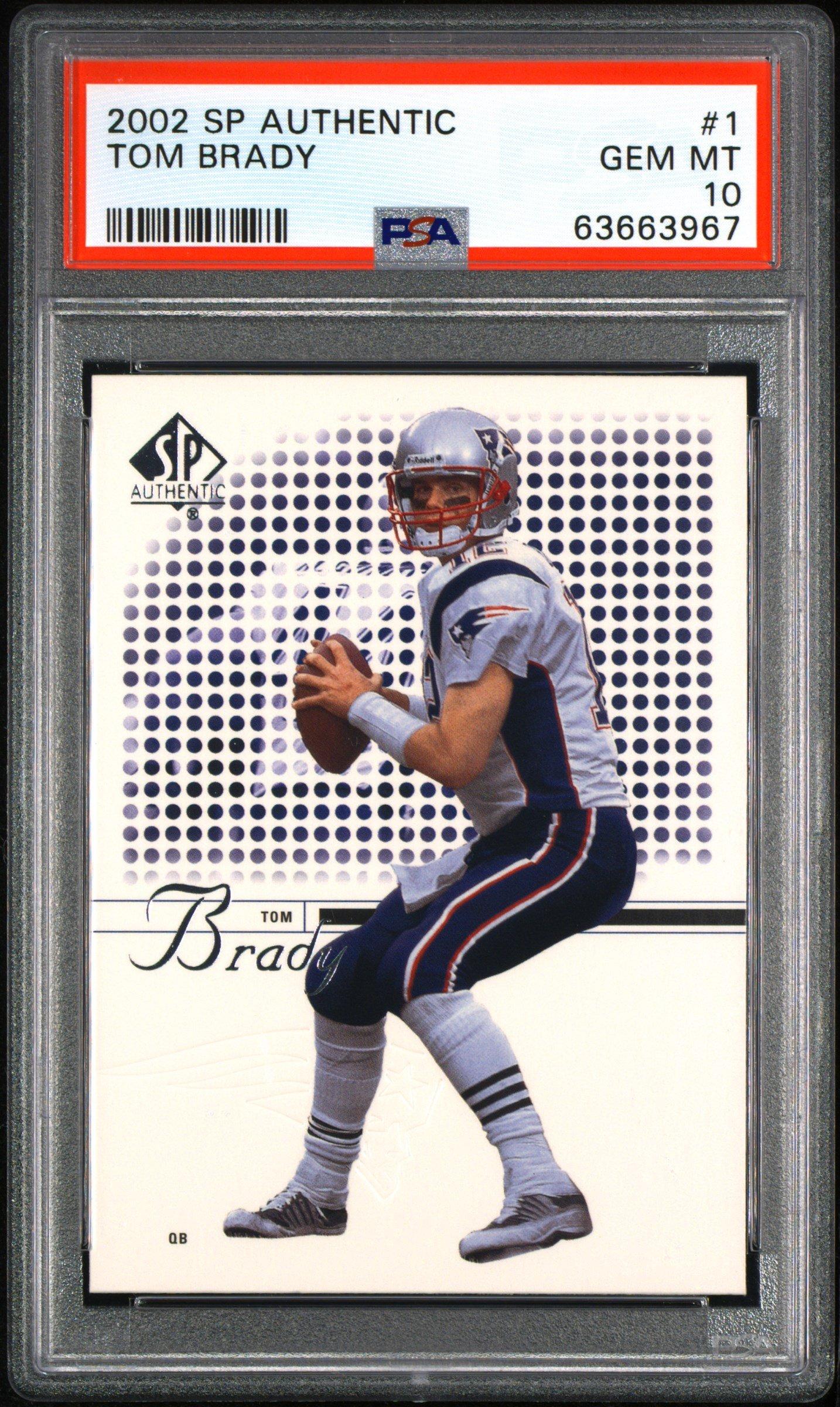 2002 Sp Authentic 1 Tom Brady PSA