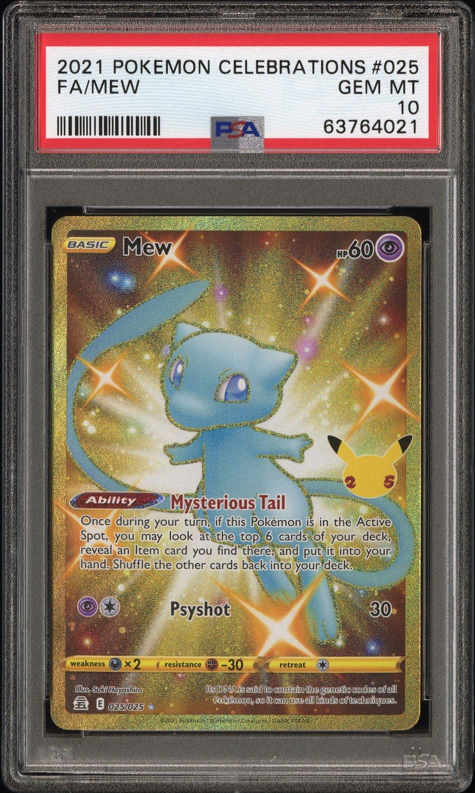 2021 Pokemon Celebrations 025 Full Art/mew PSA 10 | GameStop
