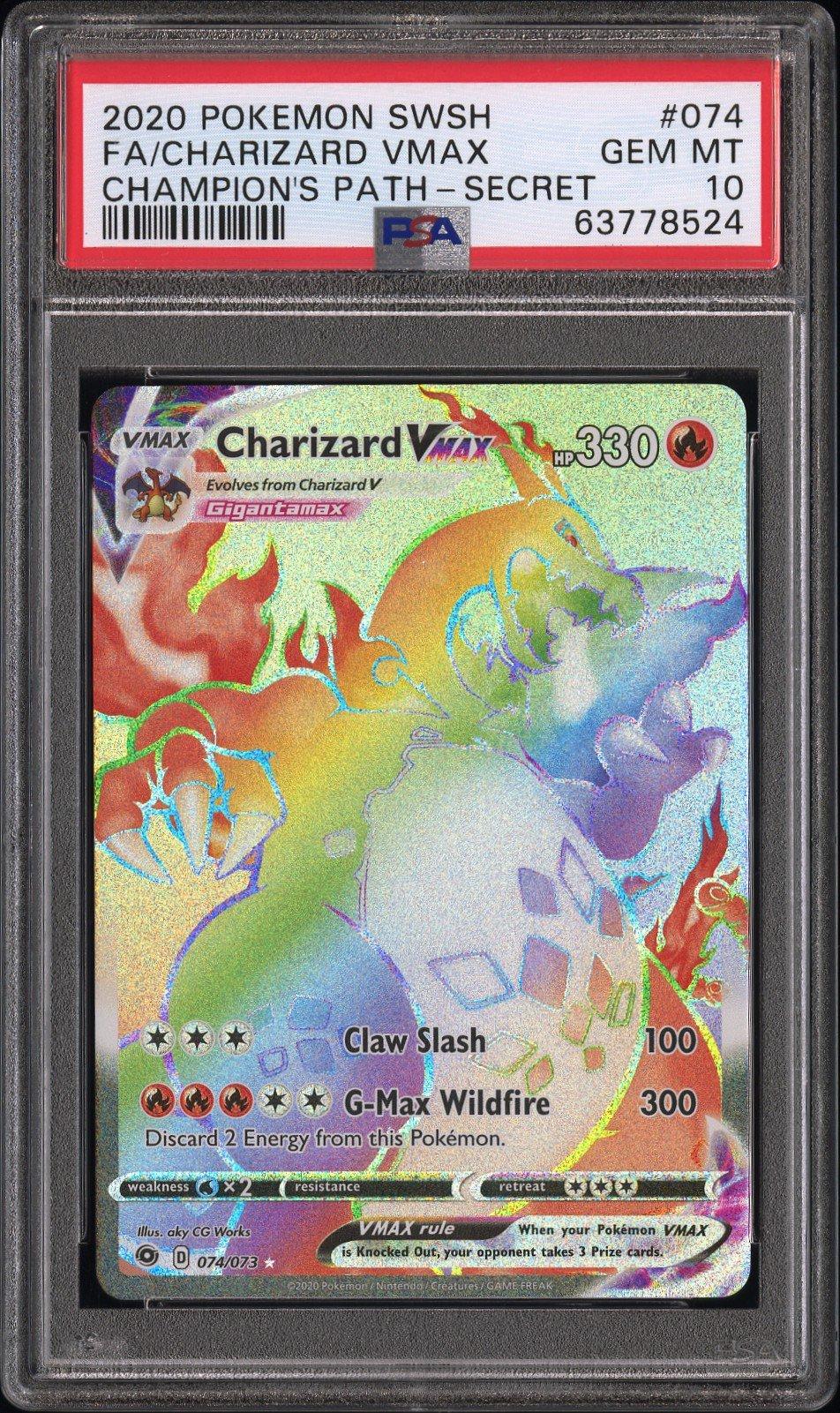 2020 Pokemon Sword & Shield Champion's Path 074 Full Art/charizard