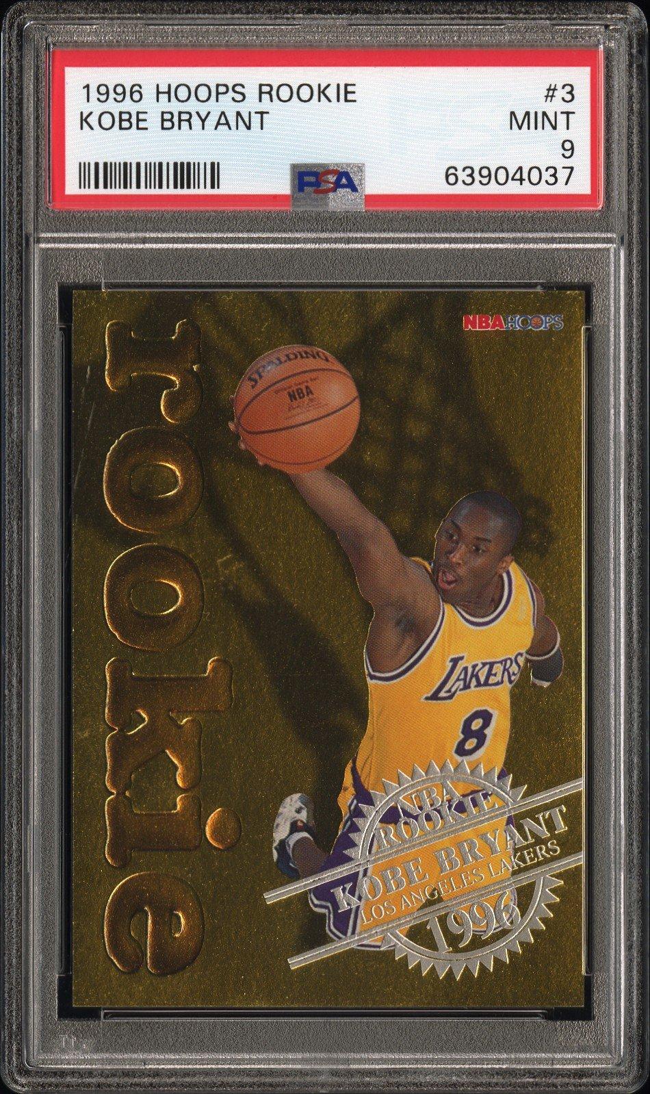 1996 Hoops Rookie 3 Kobe Bryant PSA 9 Graded Card | GameStop