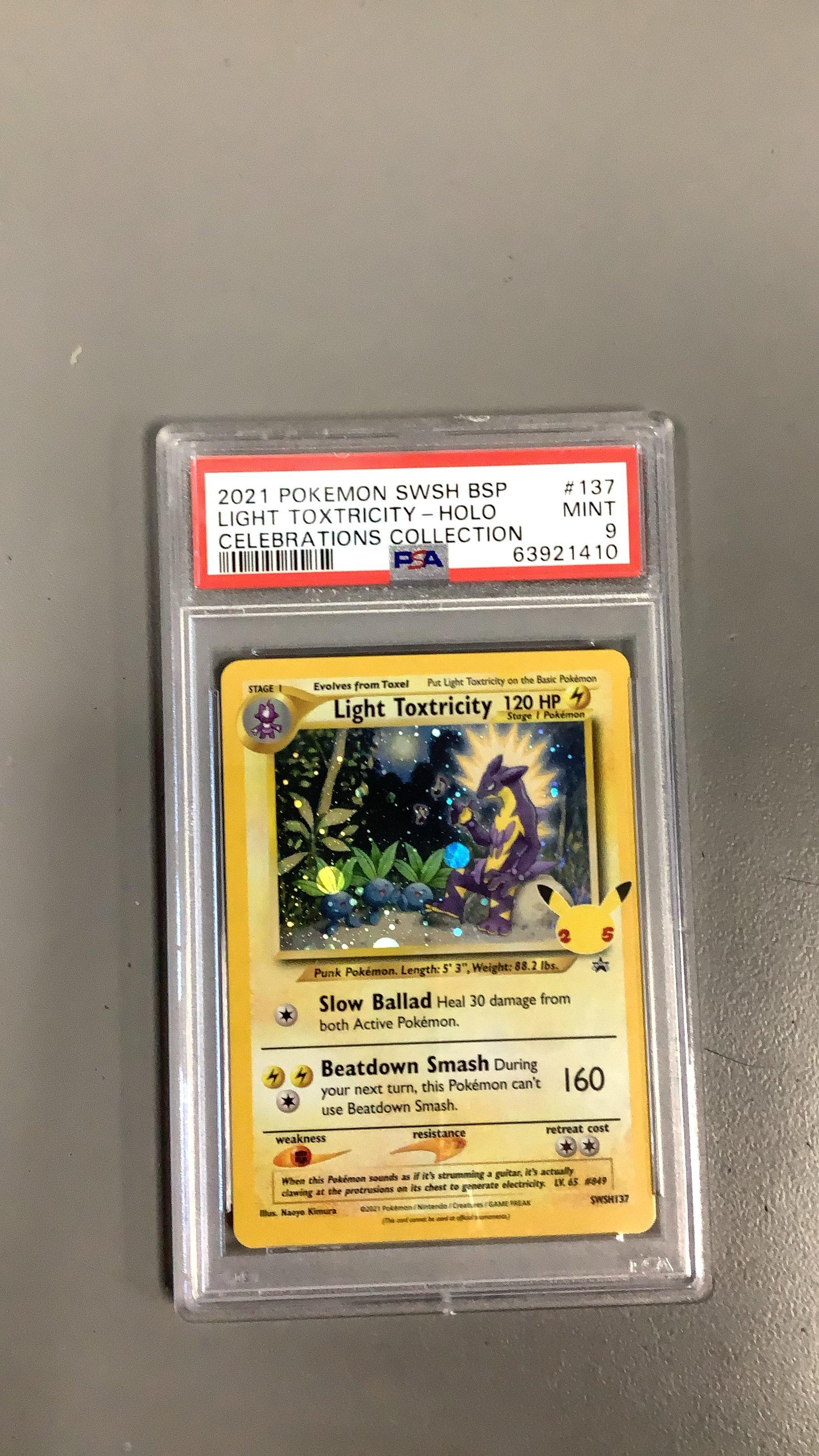 2021 Pokemon Swsh Black Star Promo 137 Light Toxtricity-holo Celebrations Collection PSA