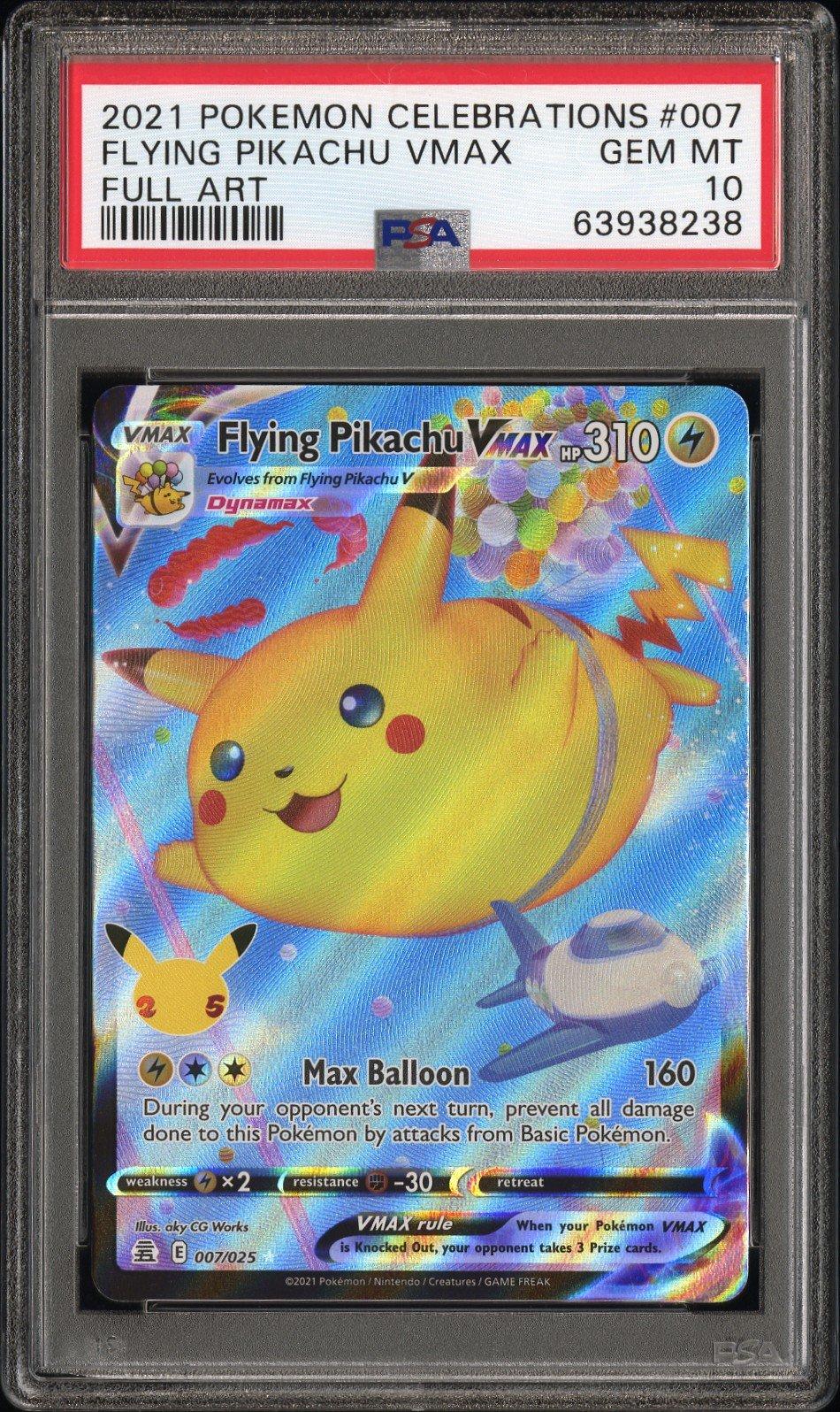 2021 Pokemon Celebrations 007 Full Art/flying Pikachu Vmax PSA