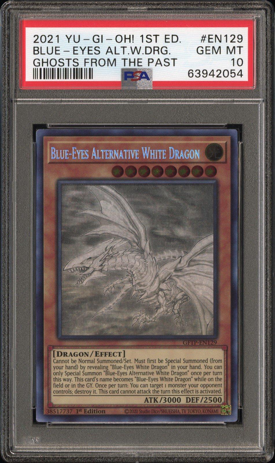 2021 Yu-gi-oh! Ghosts From The Past En129 Blue-eyes Alternative White  Dragon 1st Edition PSA 10 | GameStop