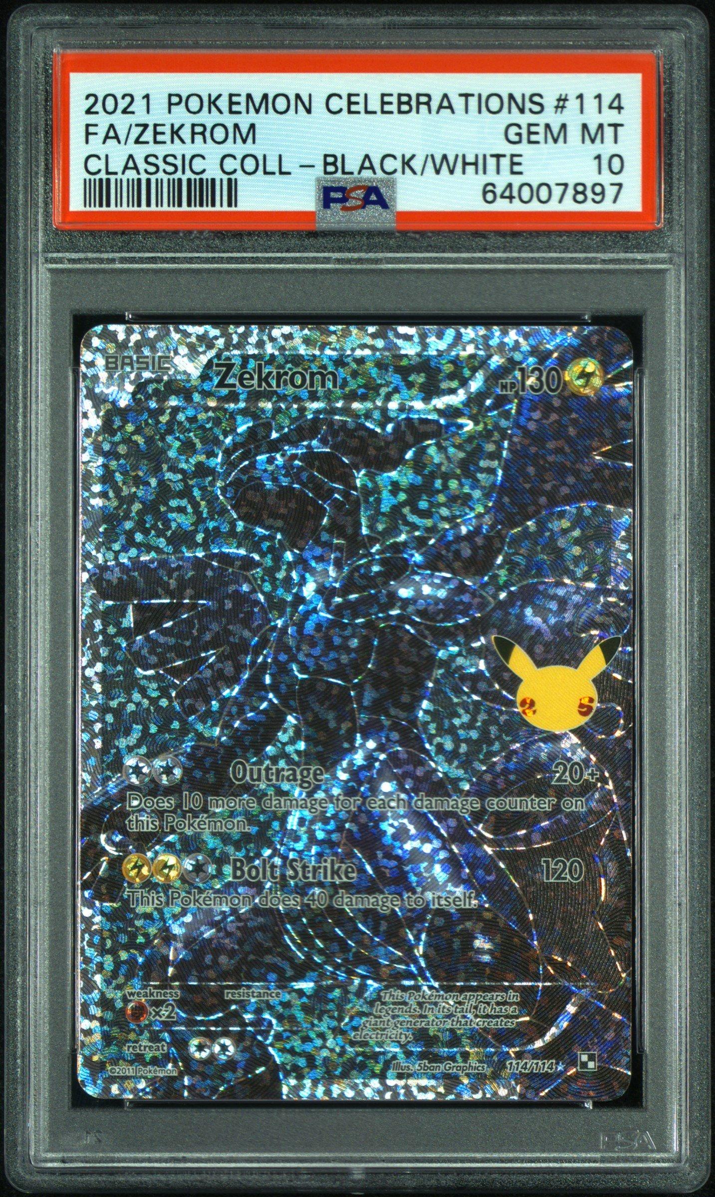 2021 Pokemon Celebrations Classic Collection 114 Full Art/zekrom PSA