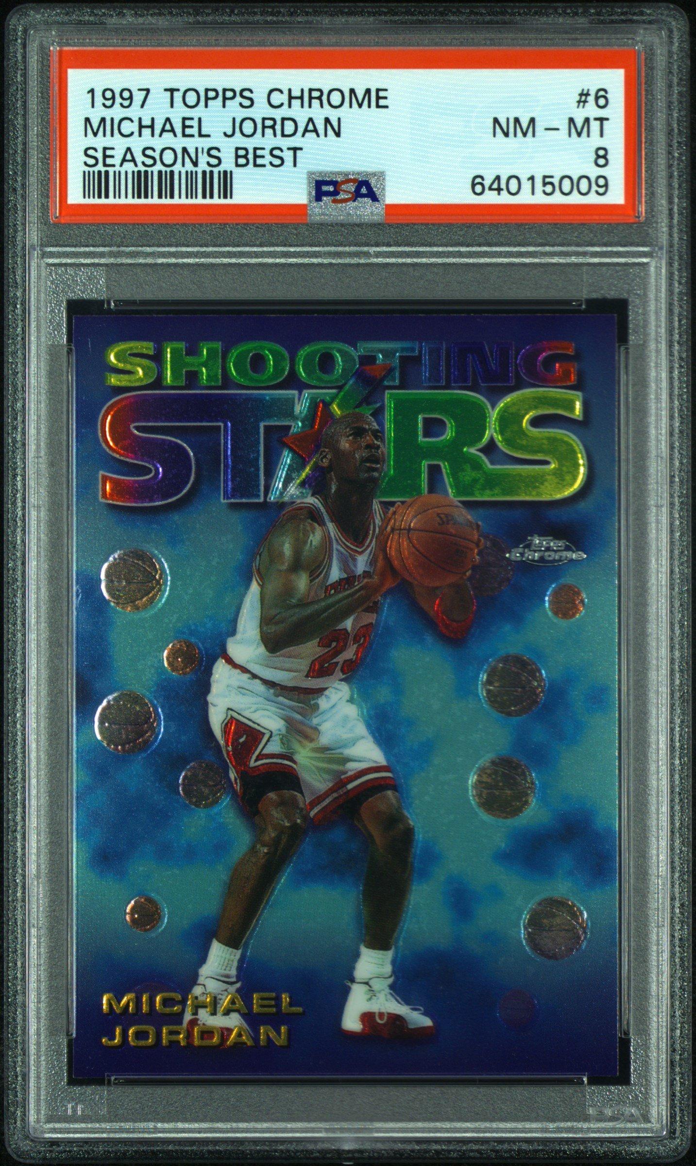 1997 Topps Chrome Season's Best 6 Michael Jordan PSA 8