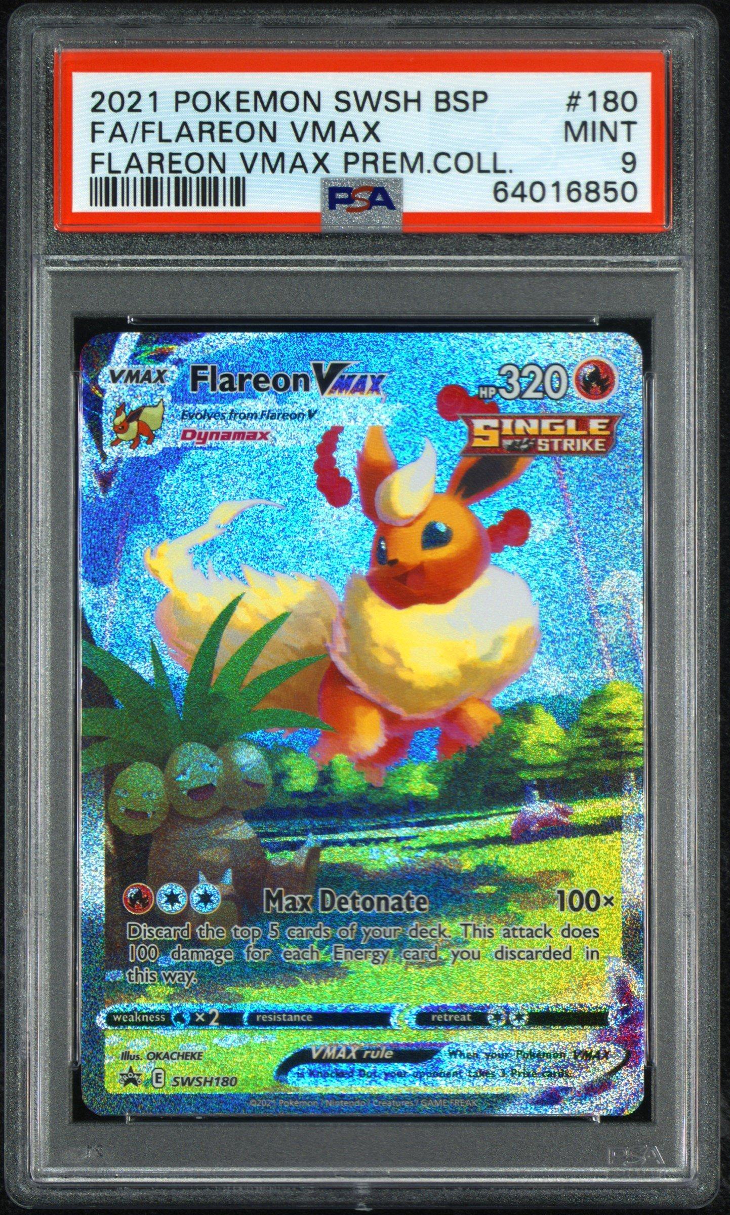 GameStop 2021 Pokemon Swsh Black Star Promo 180 Full Art/flareon Vmax  Flareon Vmax Premium Collection PSA | Dulles Town Center