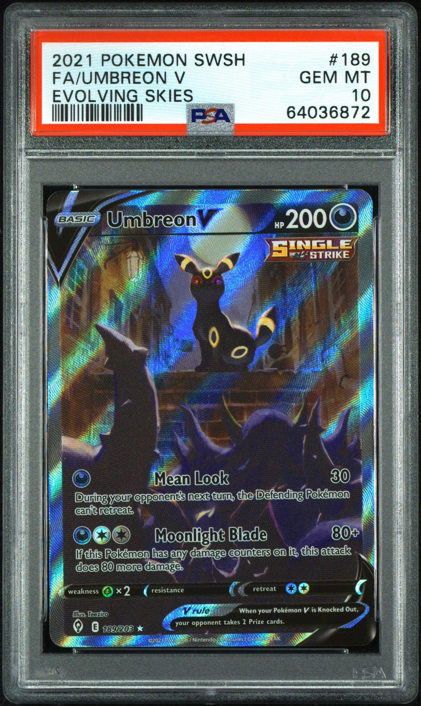 Umbreon V PSA 10 フルアート PSA 10 Umbreon V 084/069 Eevee Heroes Full Art SR 2021