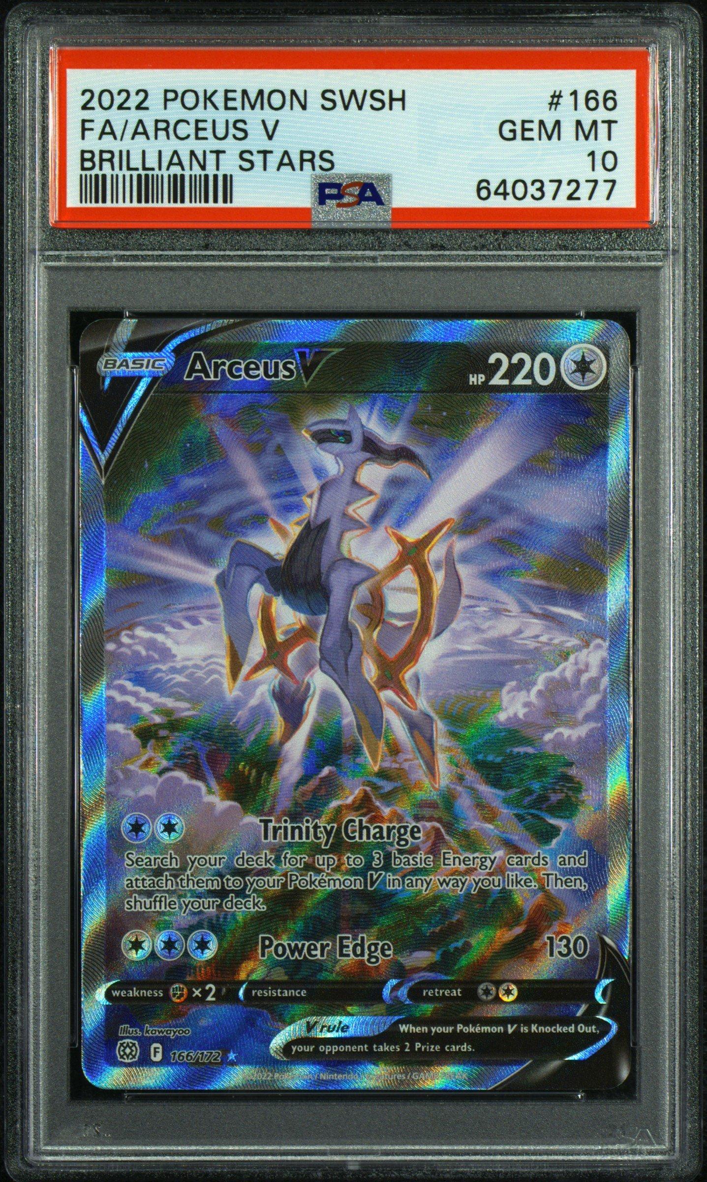 2022 Pokemon Sword & Shield Brilliant Stars Full Art/arceus V PSA