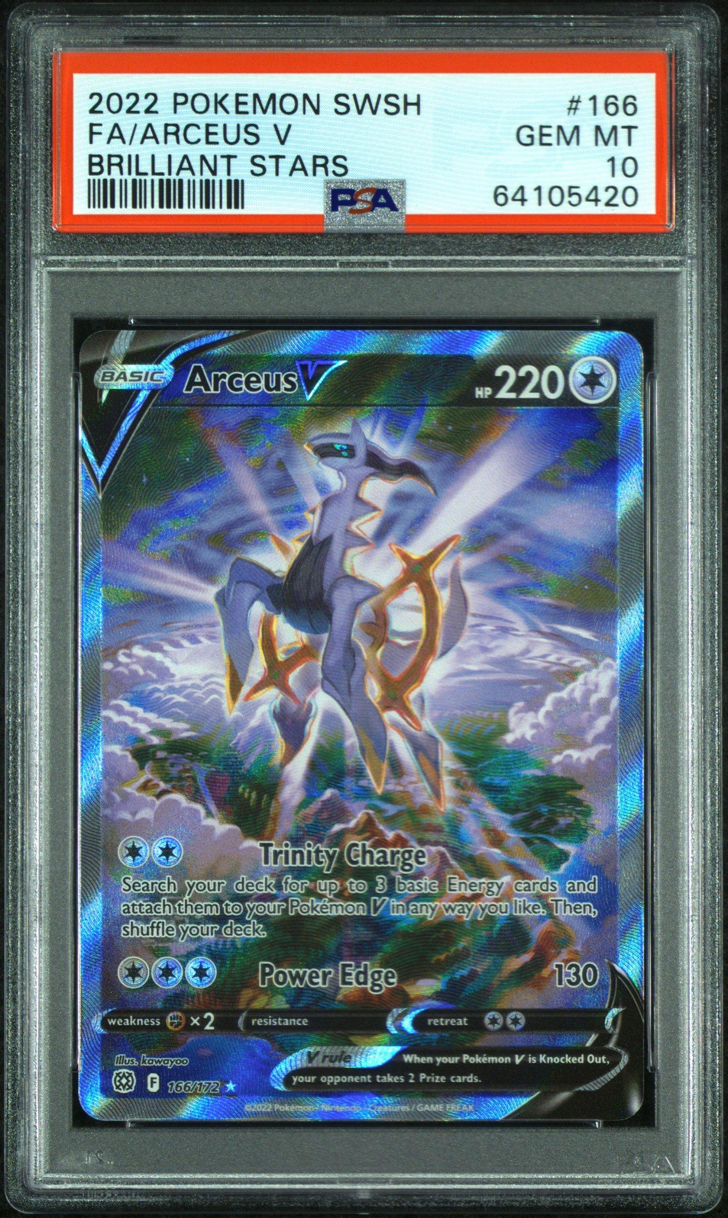 2022 Pokemon Sword & Shield Brilliant Stars 166 Full Art/arceus V