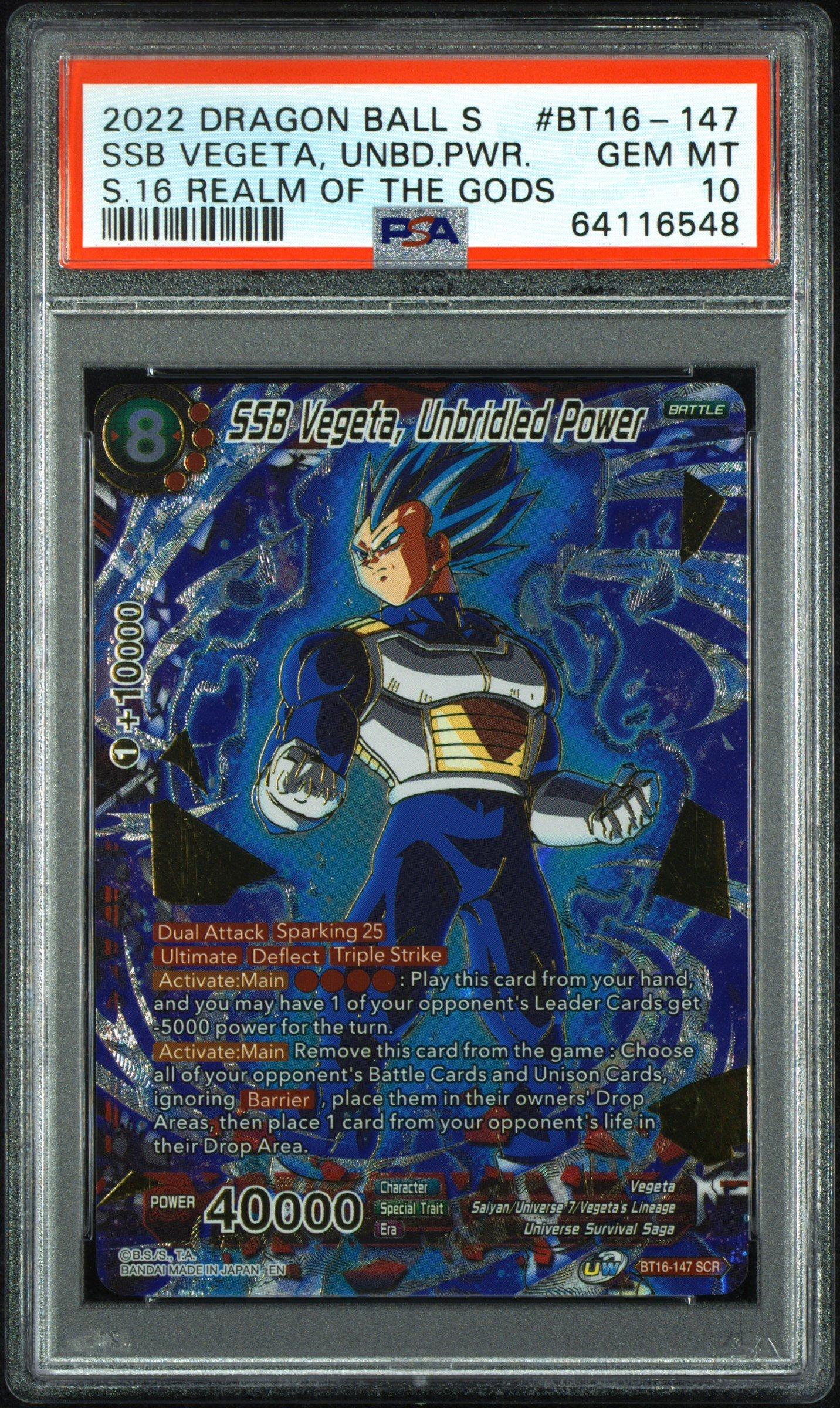 2022 Dragon Ball Super Card Game Series 16 Realm Of The Gods Bt16-147 Ssb Vegeta