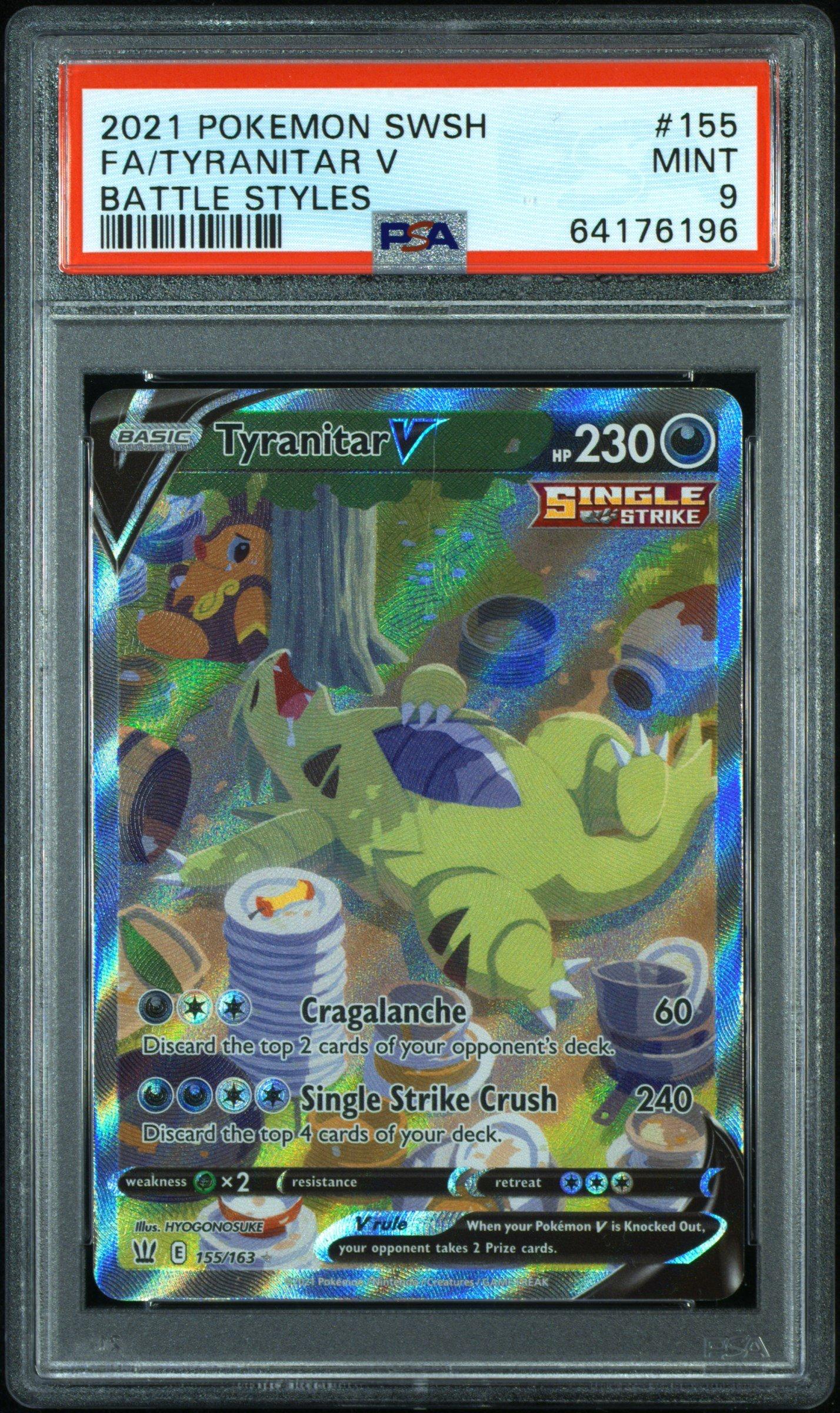 2021 Pokemon Sword & Shield Battle Styles 155 Full Art/tyranitar V