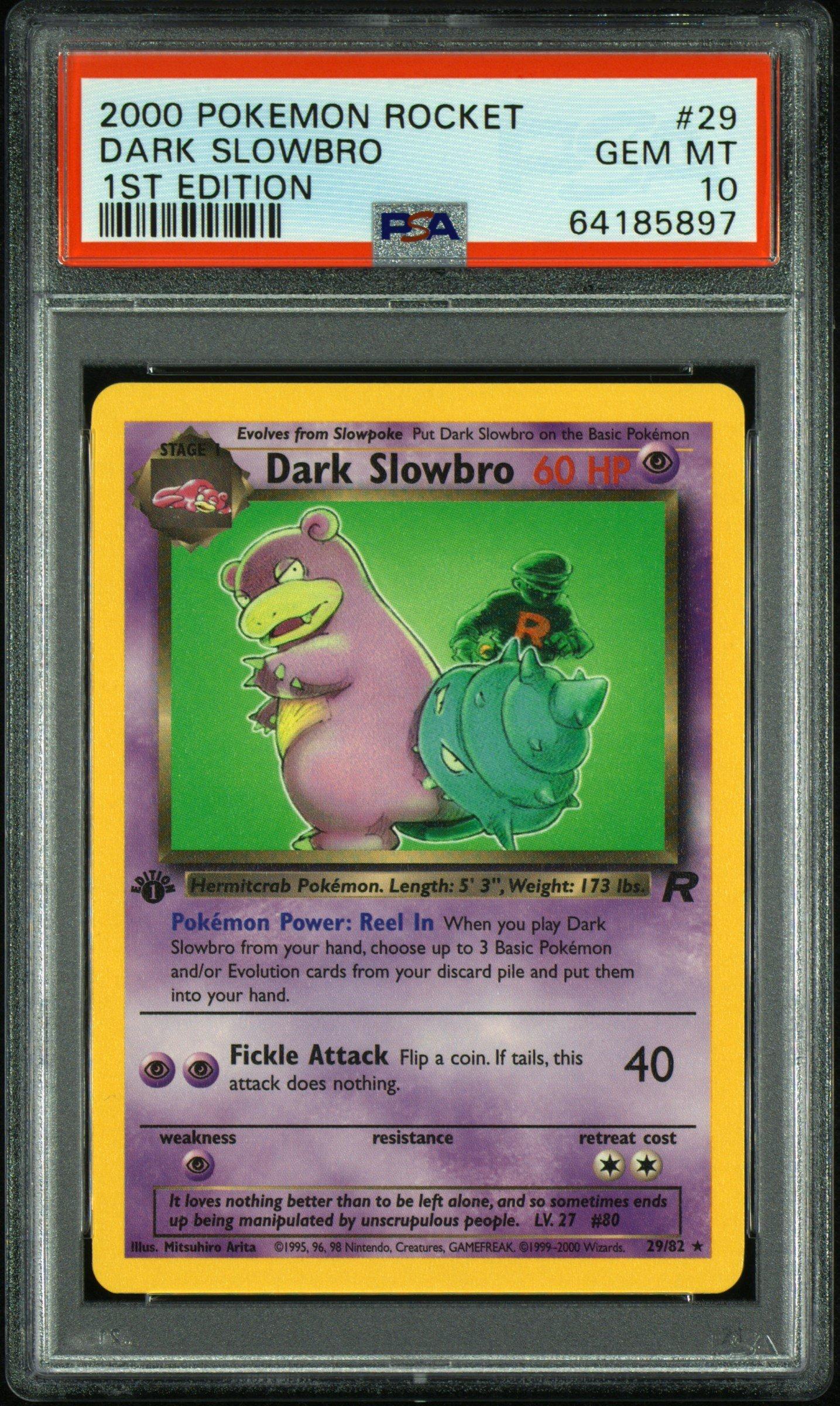PSA9 わるいヤドラン 旧裏 #80 DARK SLOWBRO PSA9】わるいヤドラン ☆ 第4弾拡張パック ロケット団 旧裏 - メルカリ