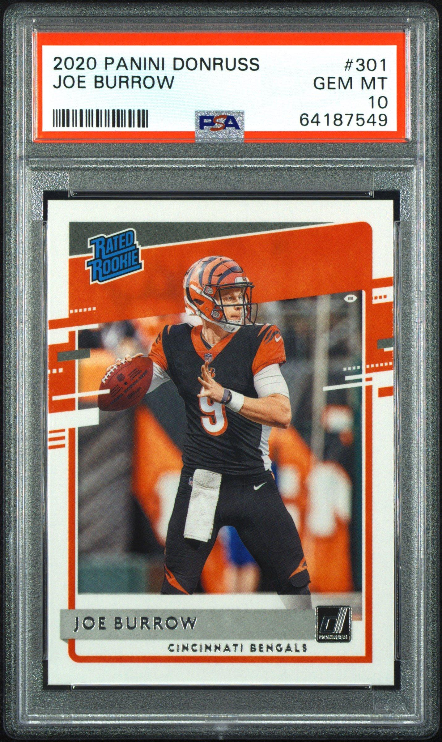 joe burrow graded card Amazon.com: 2020 Panini Score #360 Rookie RC Football PSA 10 Gem Mint : Collectibles & Fine Art JOE BURROW 2023 PANINI Prestigious