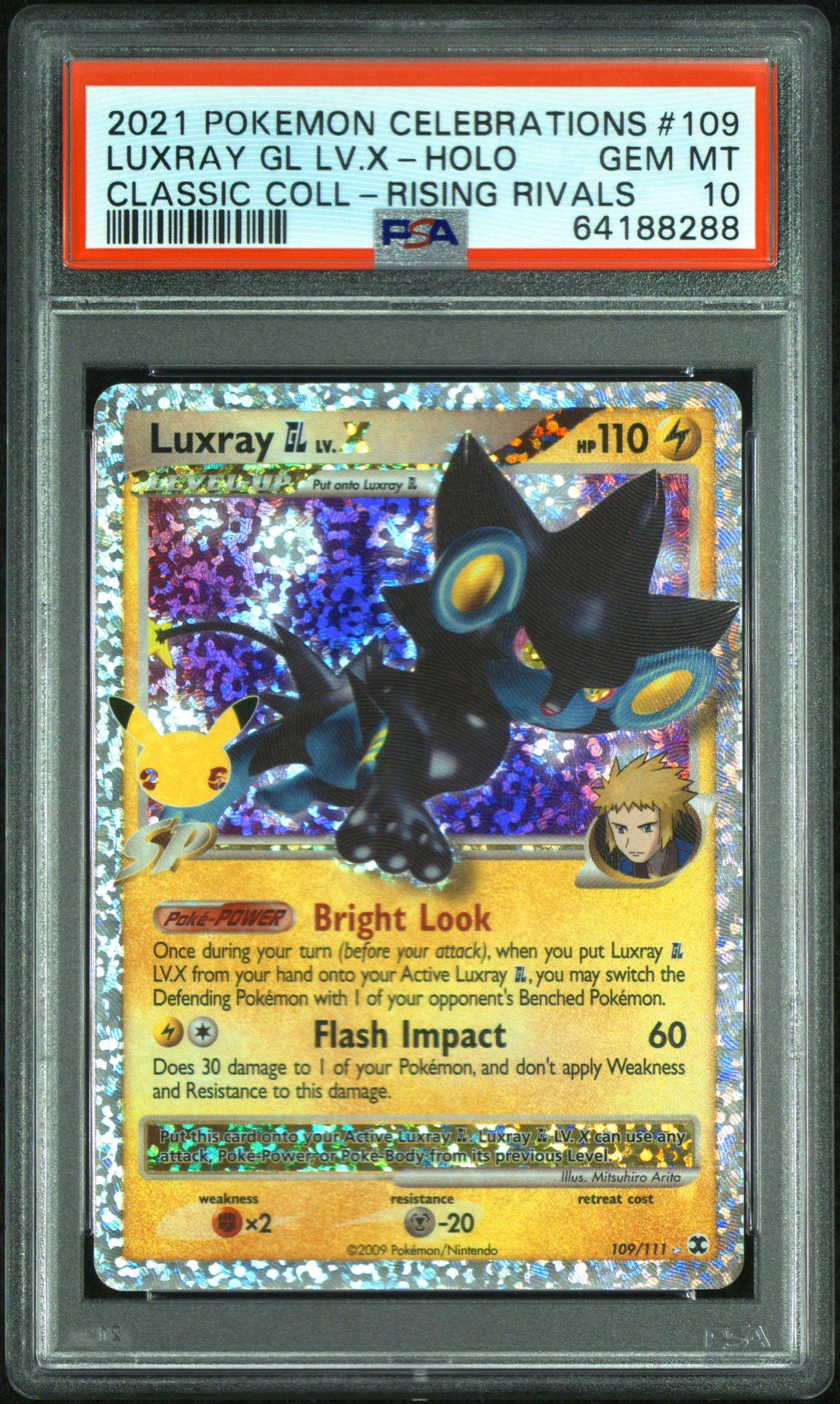 2021 Pokemon Celebrations Classic Collection 109 Luxray Gl Lv.x-holo PSA