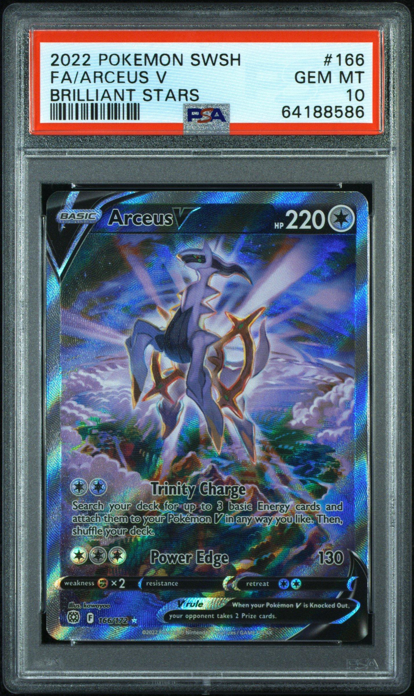 2022 Pokemon Sword & Shield Brilliant Stars 166 Full Art/arceus V