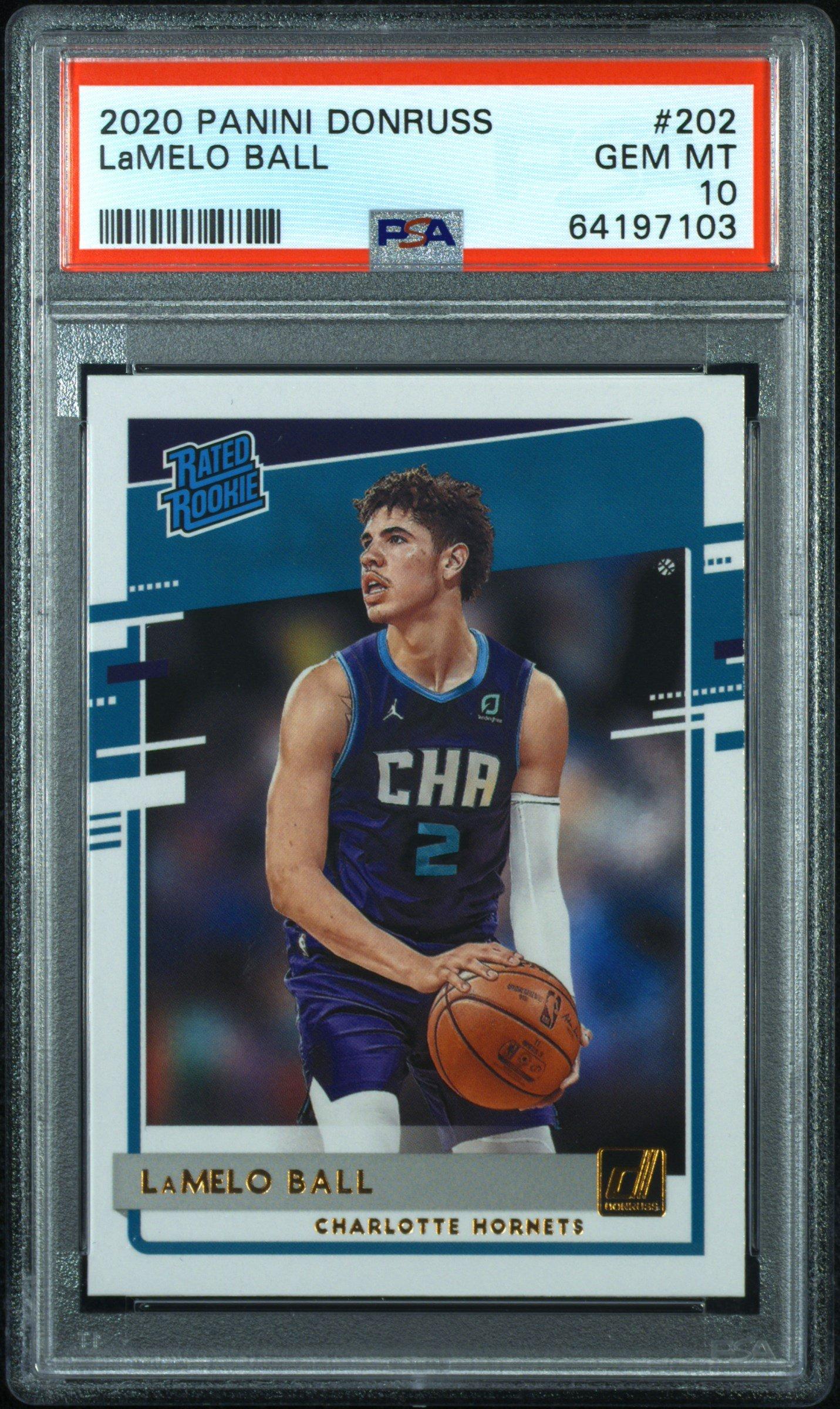 2020 Panini Donruss 202 Lamelo Ball PSA 10
