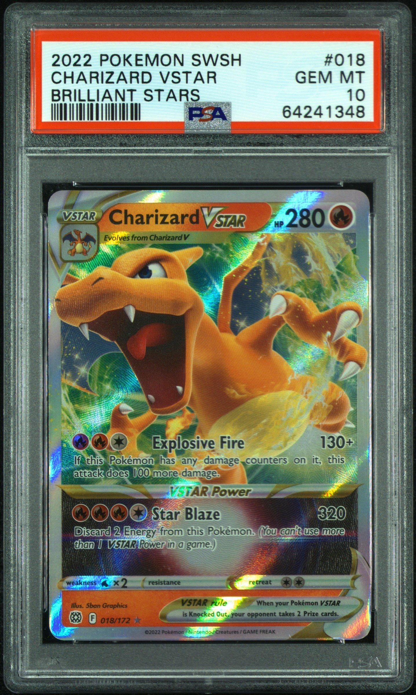 2022 Pokemon Sword & Shield Brilliant Stars 018 Charizard Vstar