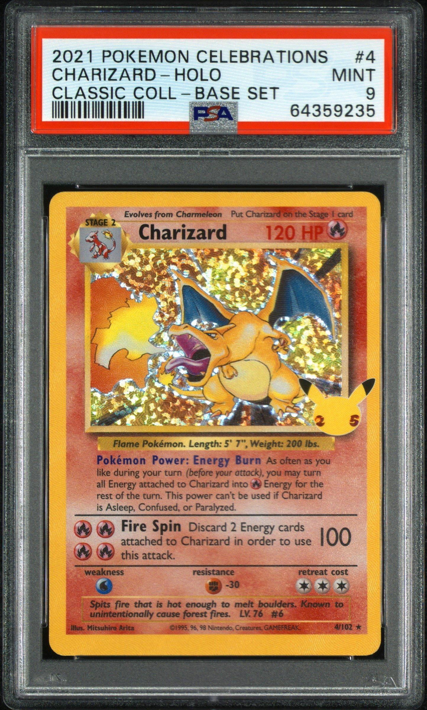 2021 Pokemon Celebrations Classic Collection 4 Charizard-holo PSA