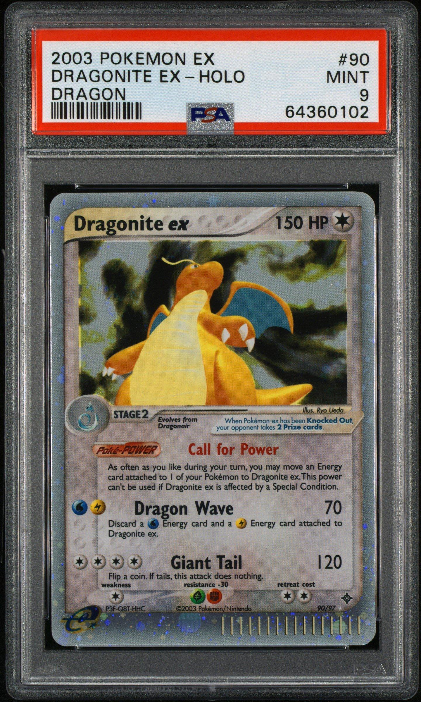 2003 Pokemon Ex Dragon 90 Dragonite Ex-holo PSA 9
