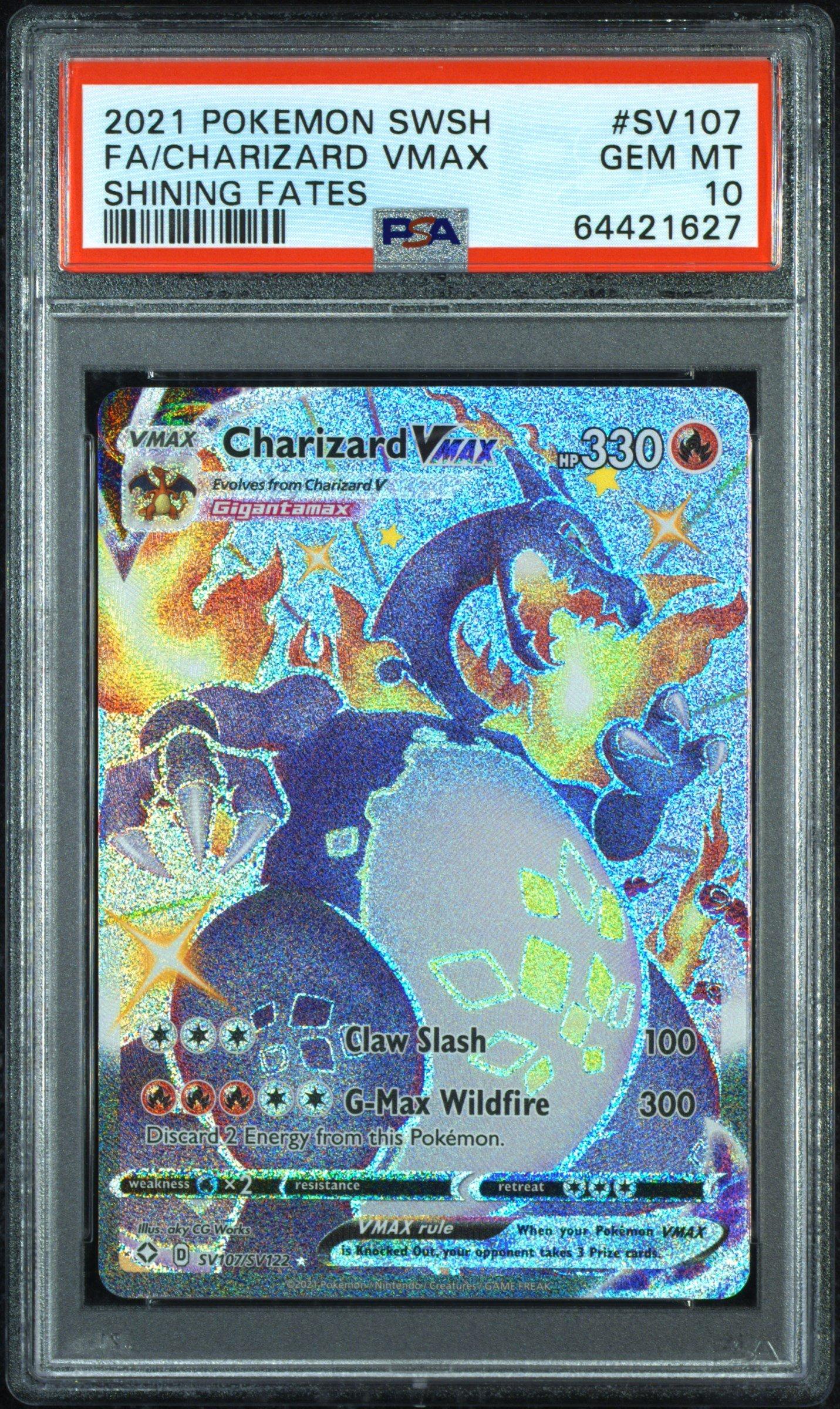 2021 Pokemon Sword & Shield Shining Fates Sv107 Full Art/charizard