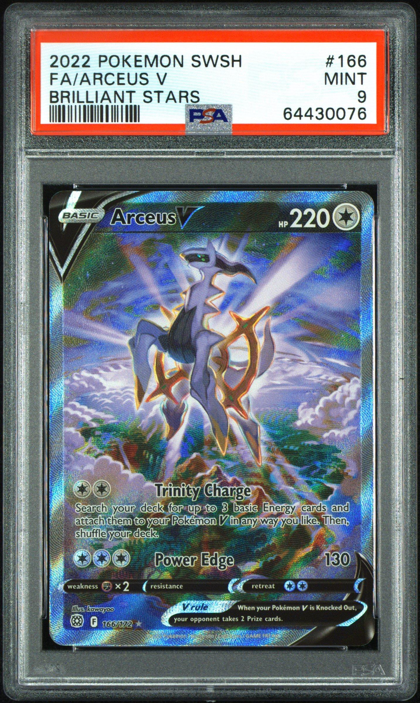 2022 Pokemon Sword & Shield Brilliant Stars 166 Full Art/arceus V