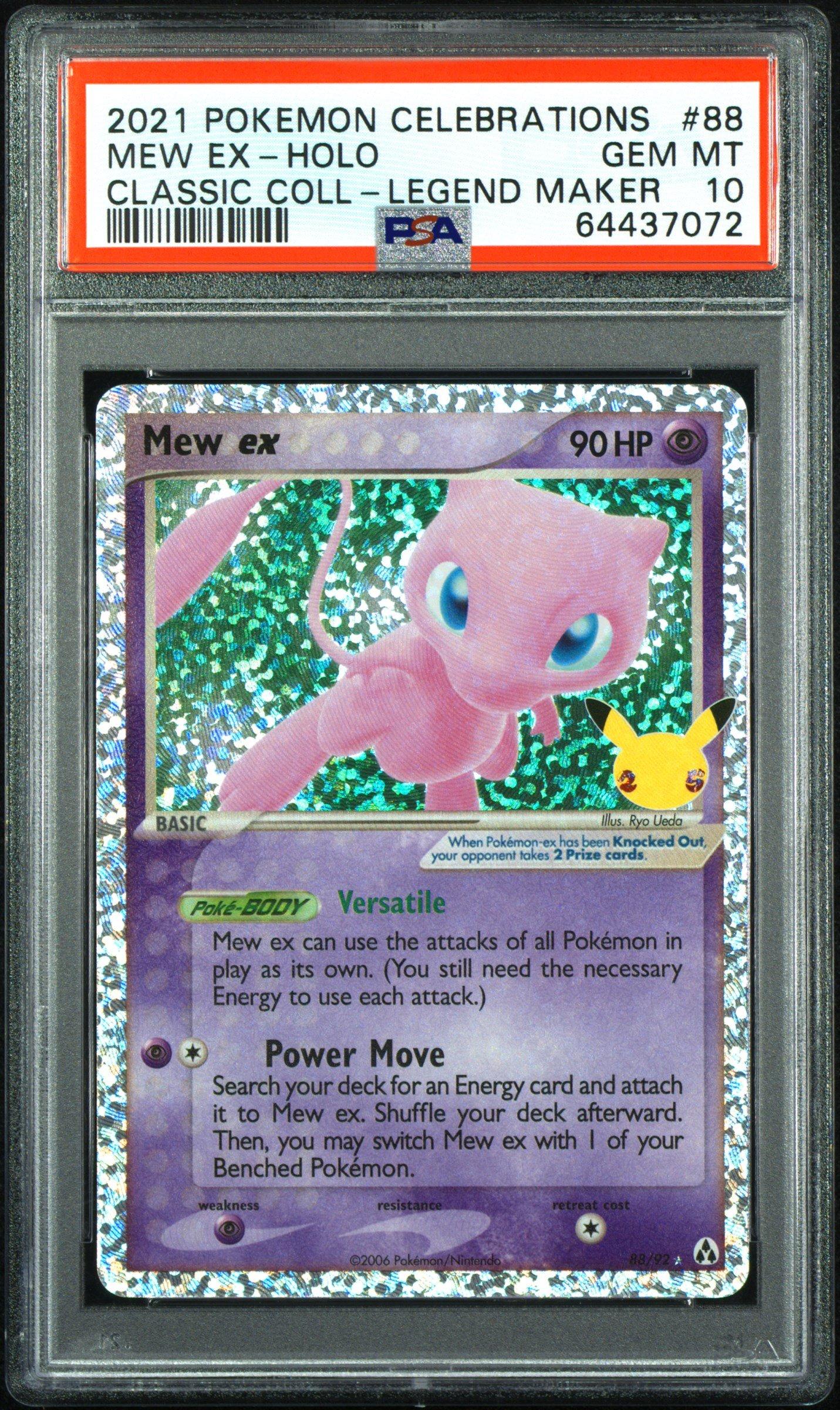 2021 Pokemon Celebrations Classic Collection 88 Mew Ex-holo PSA 10