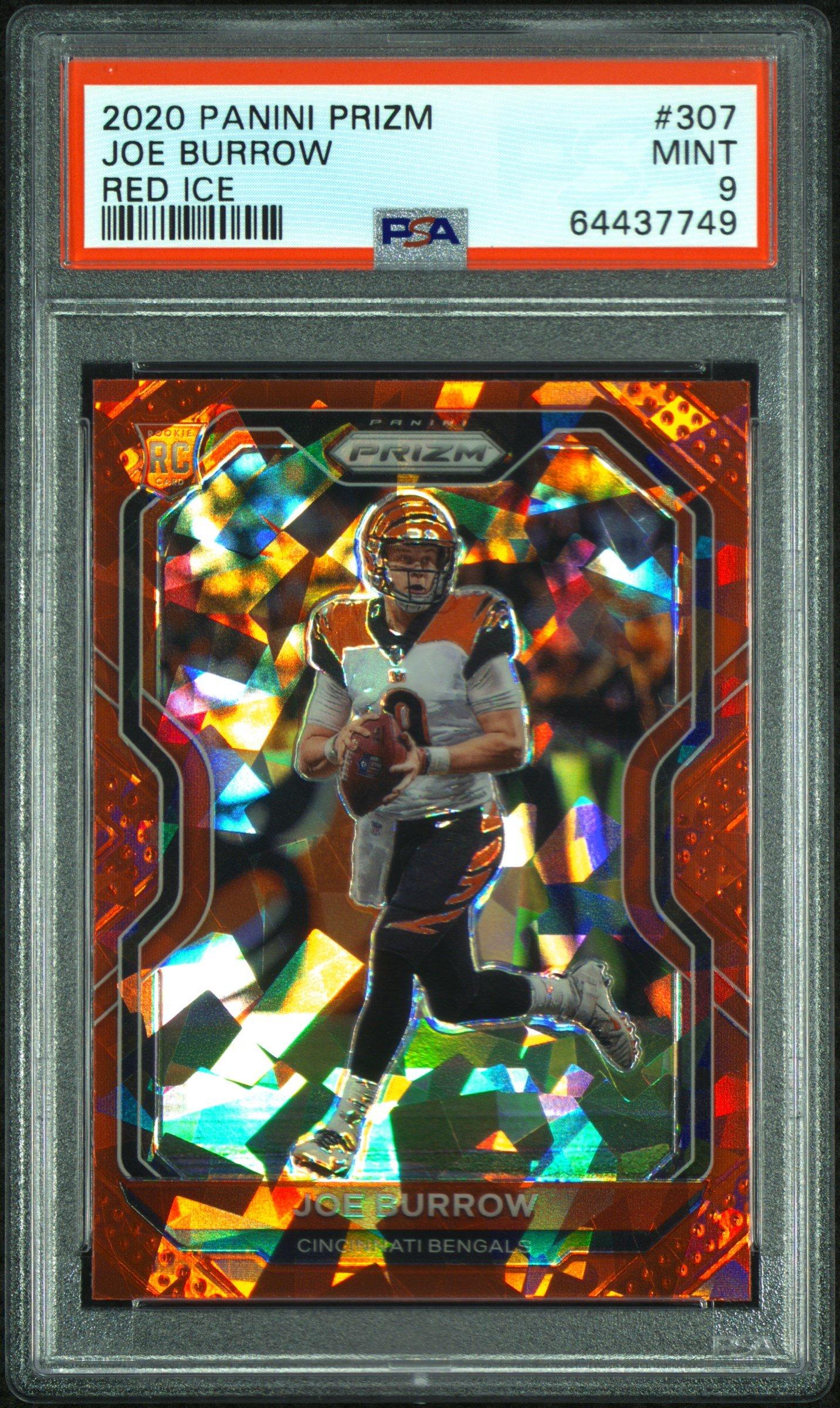 joe burrow graded card 2020 Donruss Optic Joe Burrow Rated Rookie RC Base PSA 9 151 Bengals