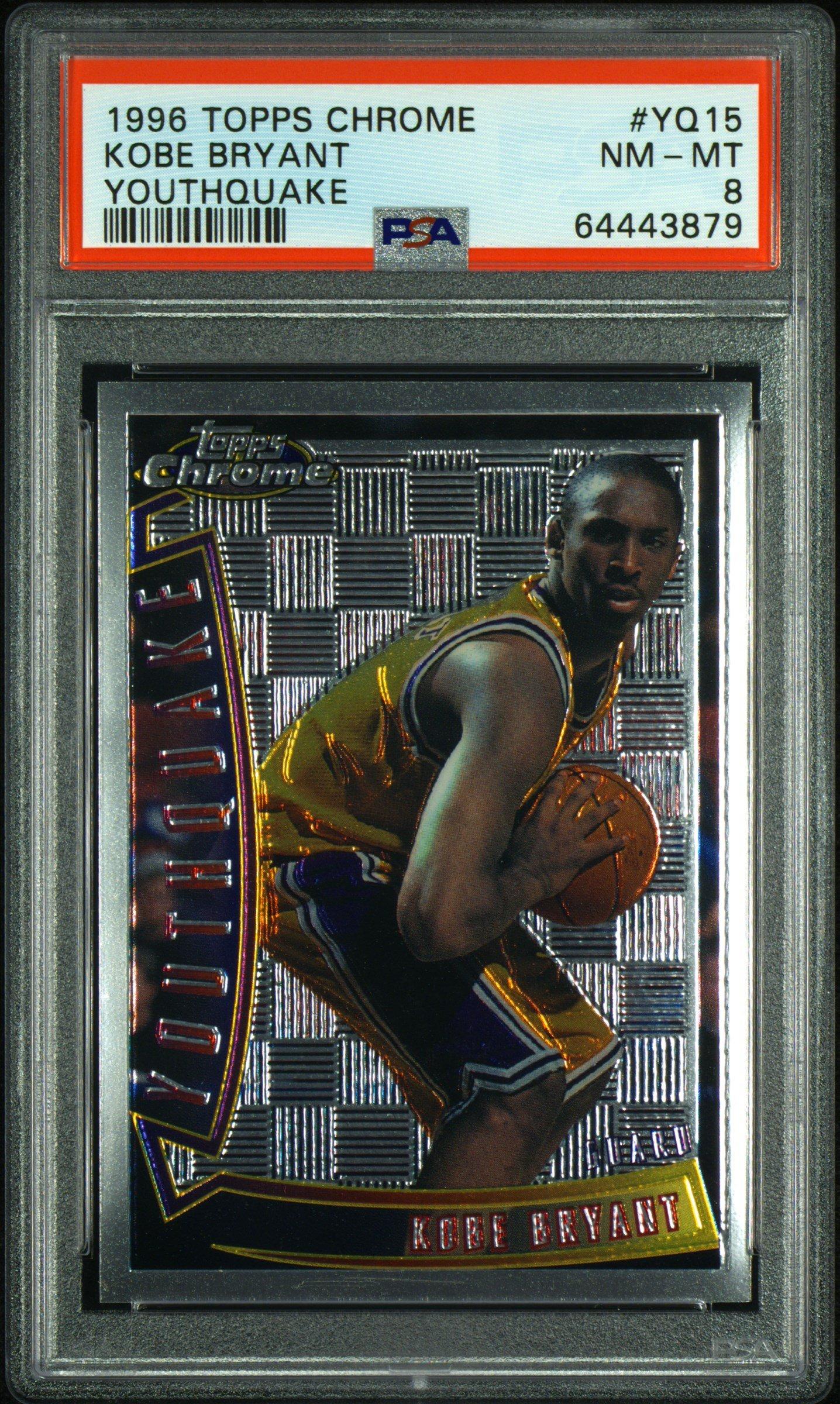 1996 Topps Chrome Youthquake Yq15 Kobe Bryant PSA 8