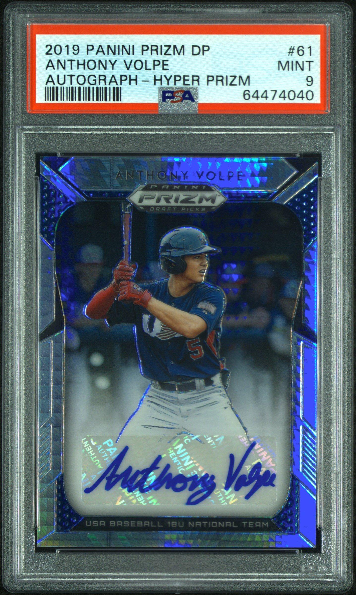 2019 Panini Prizm Draft Picks Autograph 61 Anthony Volpe Hyper