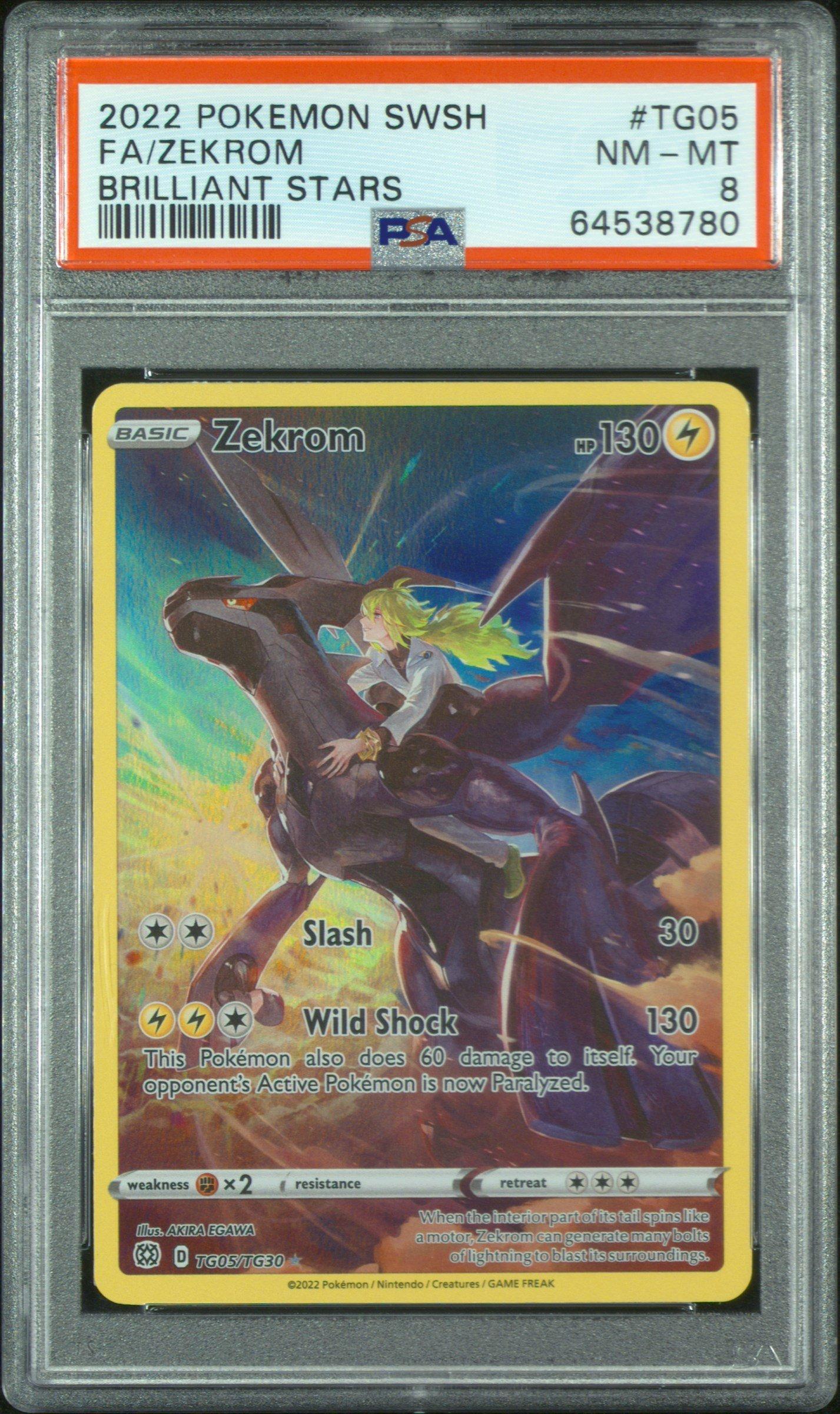 2022 Pokemon Sword & Shield Brilliant Stars Tg05 Fa/zekrom PSA