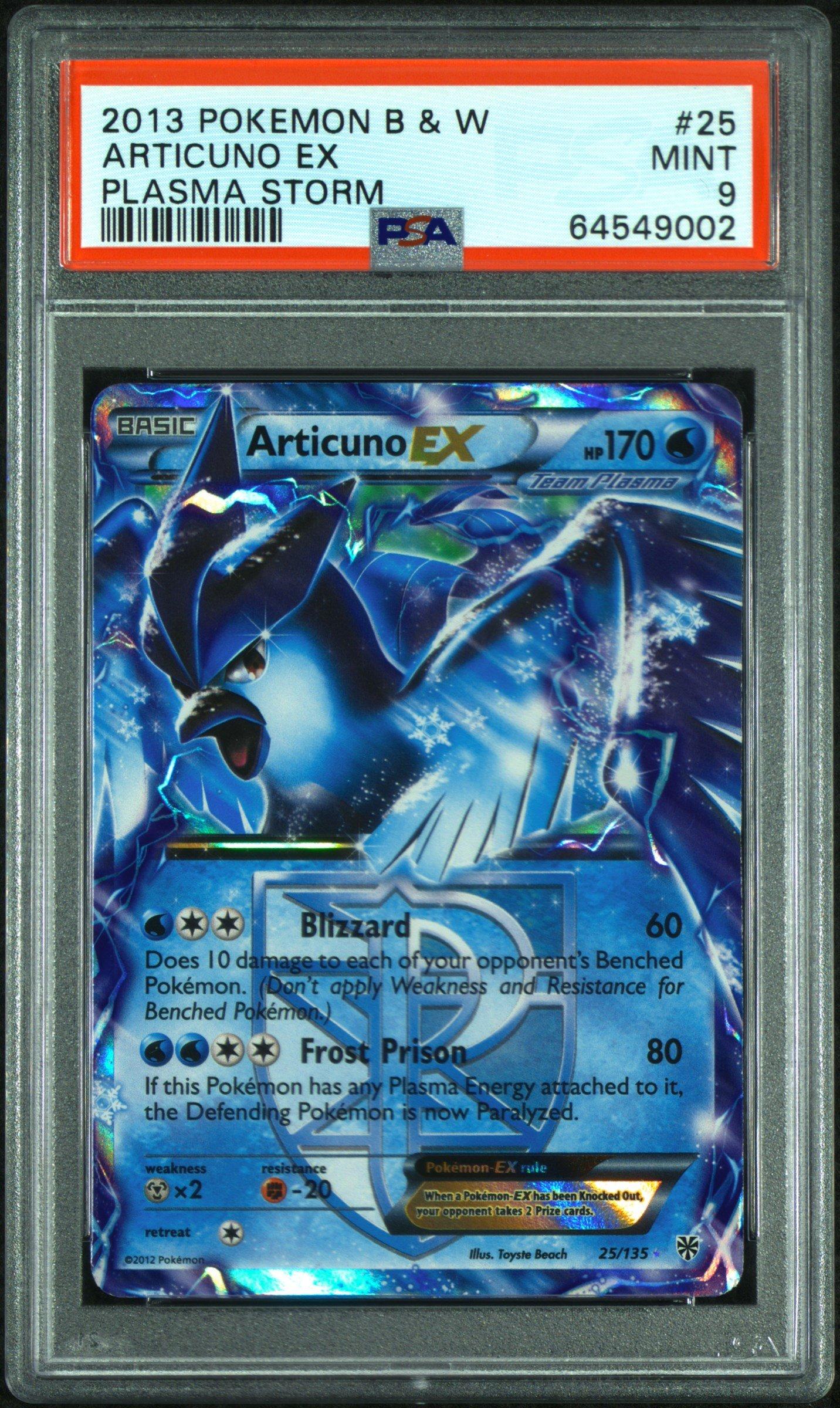 ポケモンカード　フリーザーEX　PSA10　プラズマ団　ARTICUNO 2013 Pokemon Black & White Plasma Storm 25 Articuno Ex PSA 9