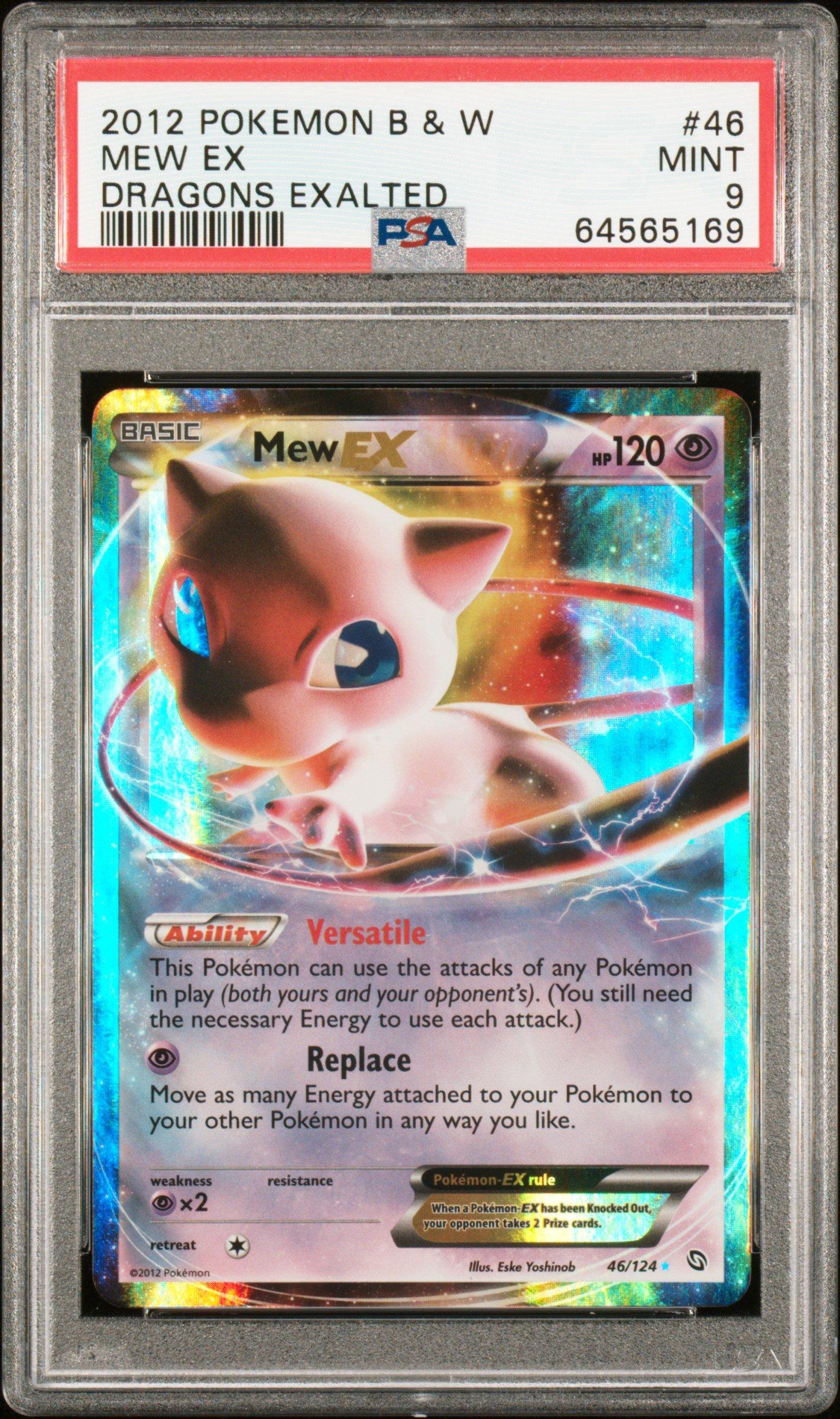 2012 Pokemon Black & White Dragons Exalted 46 Mew Ex PSA 9 Graded