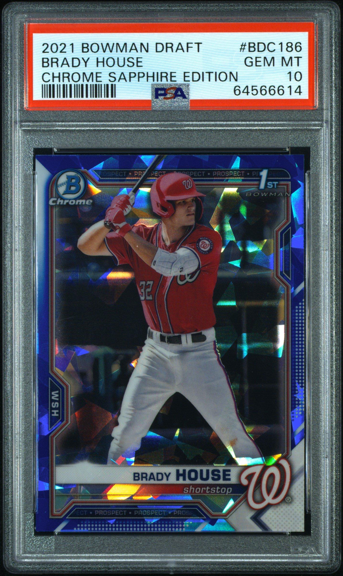 2021 Bowman Draft Chrome Sapphire Edition Bdc186 Brady House PSA 