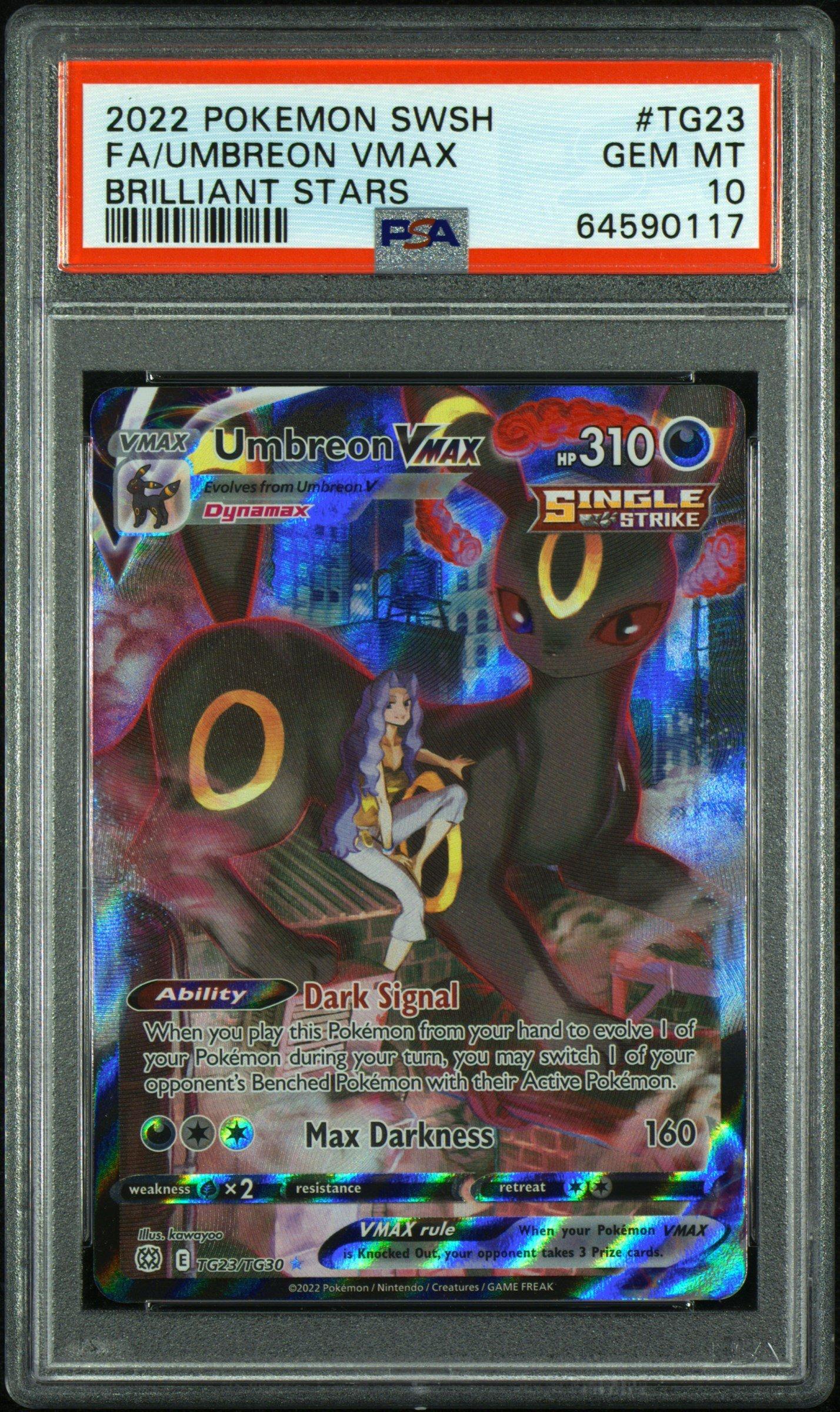 2022 Pokemon Sword & Shield Brilliant Stars Tg23 Fa/umbreon Vmax PSA 10 ...