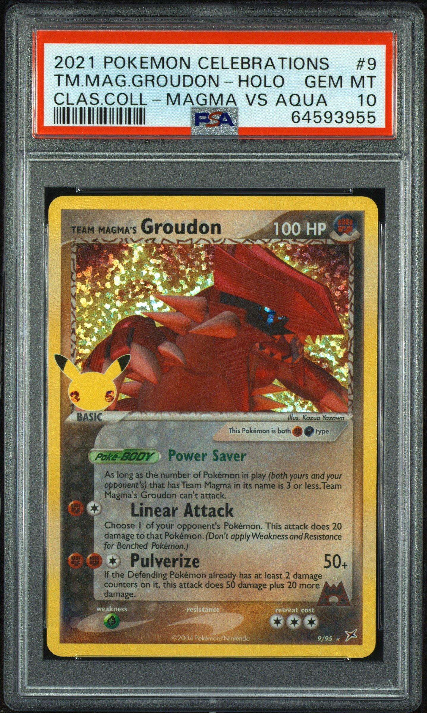 2021 Pokemon Celebrations Classic Collection 9 Team Magma's Groudon-holo PSA