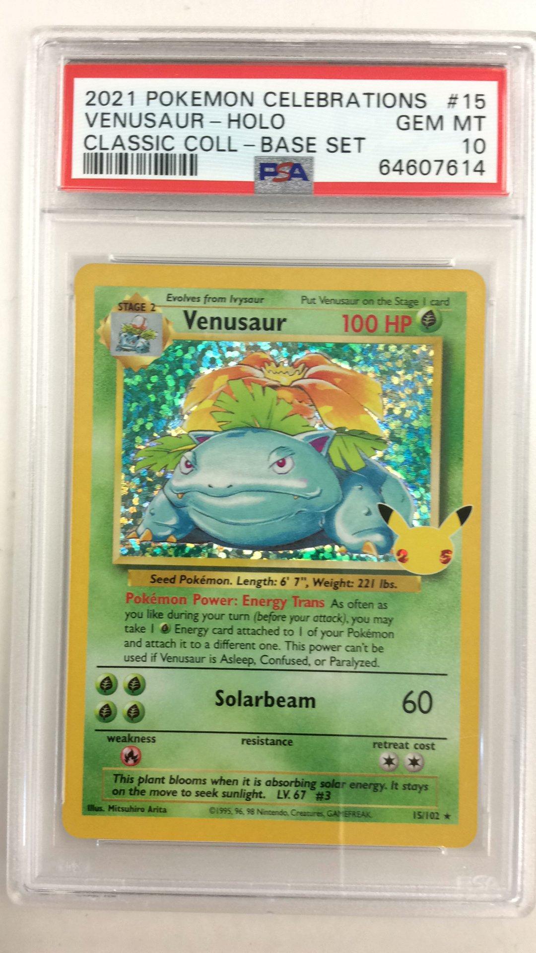 2021 Pokemon Celebrations Classic Collection 15 Venusaur PSA 10