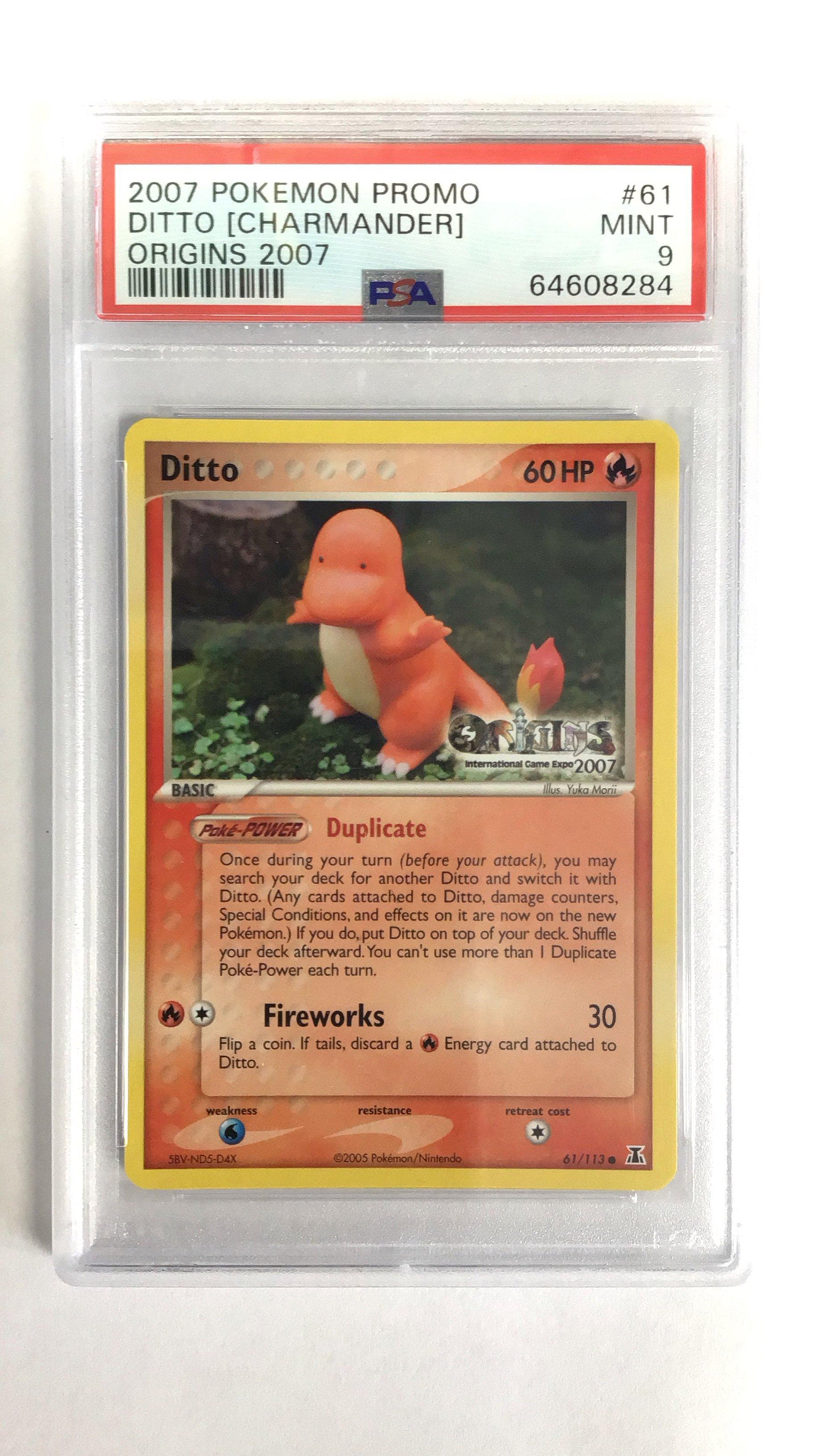 2007 Pokemon Promo 61 Ditto [charmander] Origins 2007 PSA 9 Graded Card |  GameStop