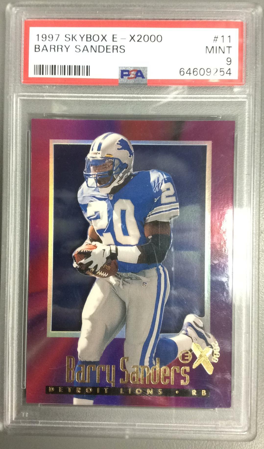 1997 Skybox E-x 2000 11 Barry Sanders PSA 9