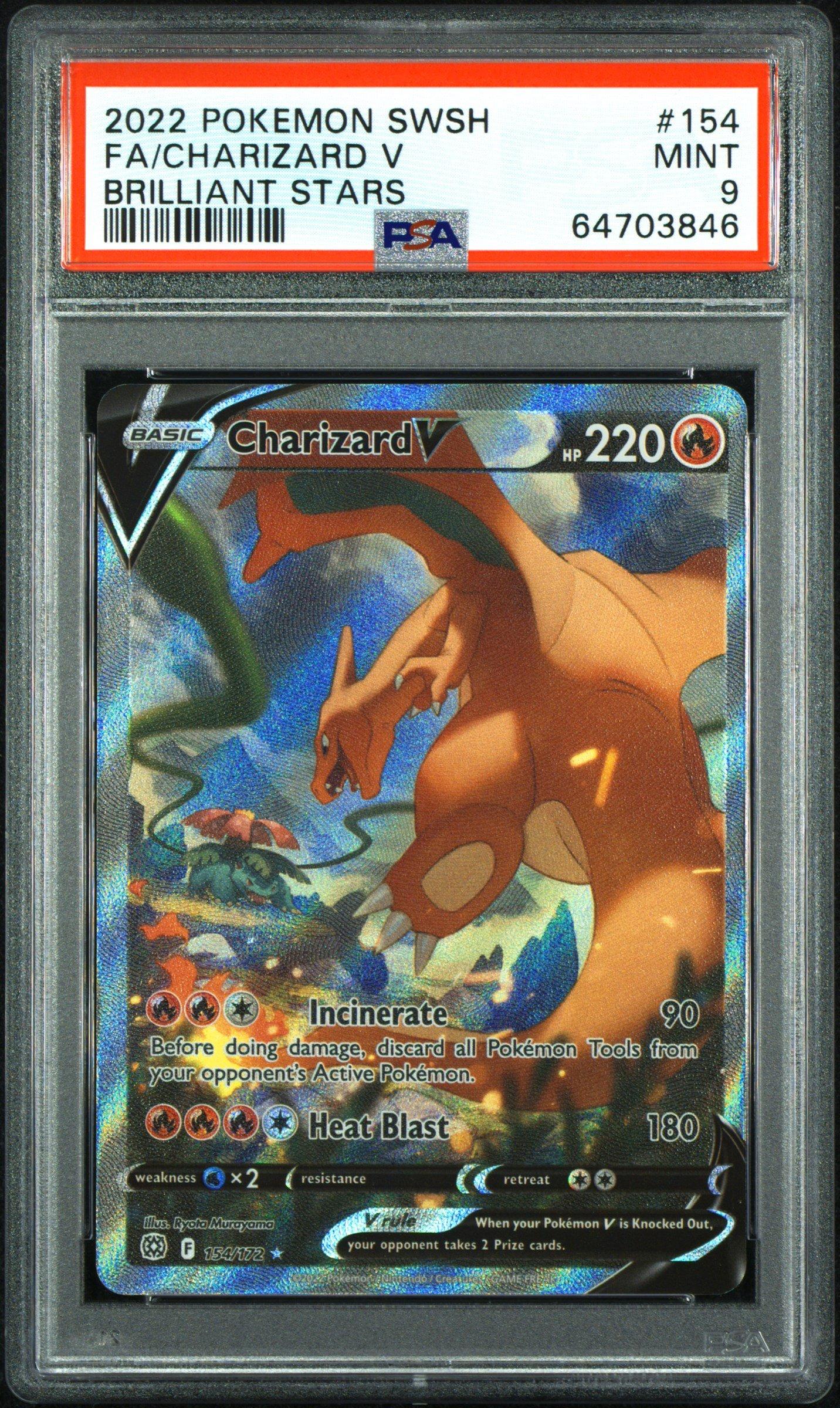 2022 Pokemon Sword Shield Brilliant Stars 154 Full Art Charizard V