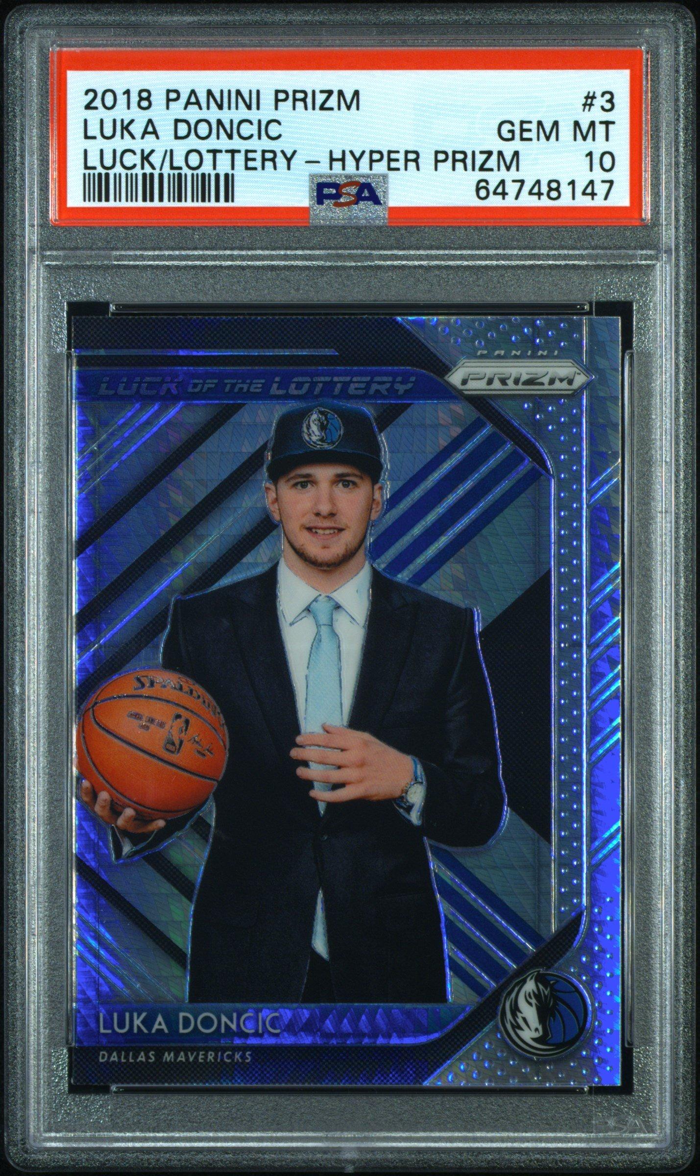 2018 Panini Prizm Luck Of The Lottery 3 Luka Doncic Hyper Prizm