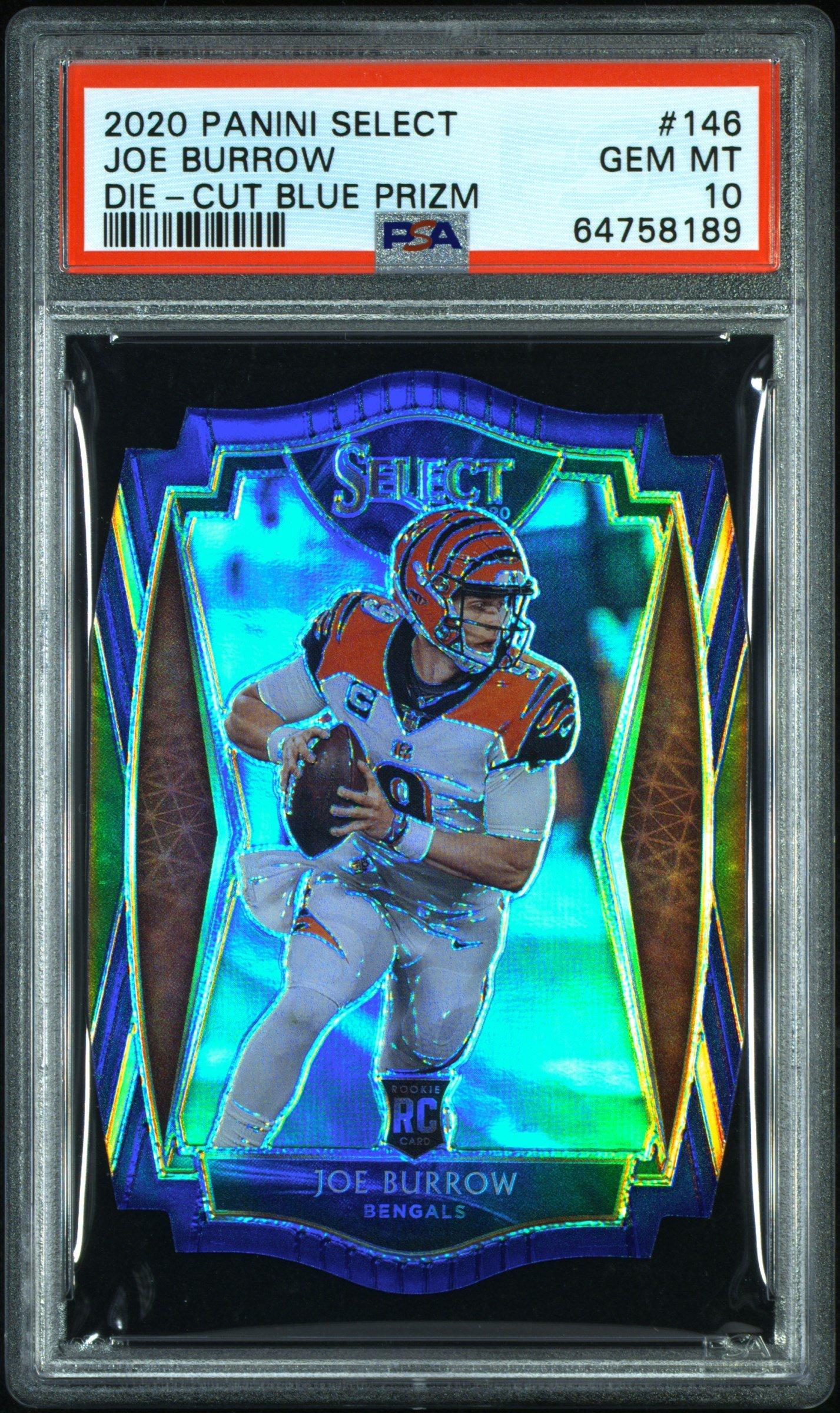 2020 Panini Select Joe Burrow Die-cut Prizm PSA