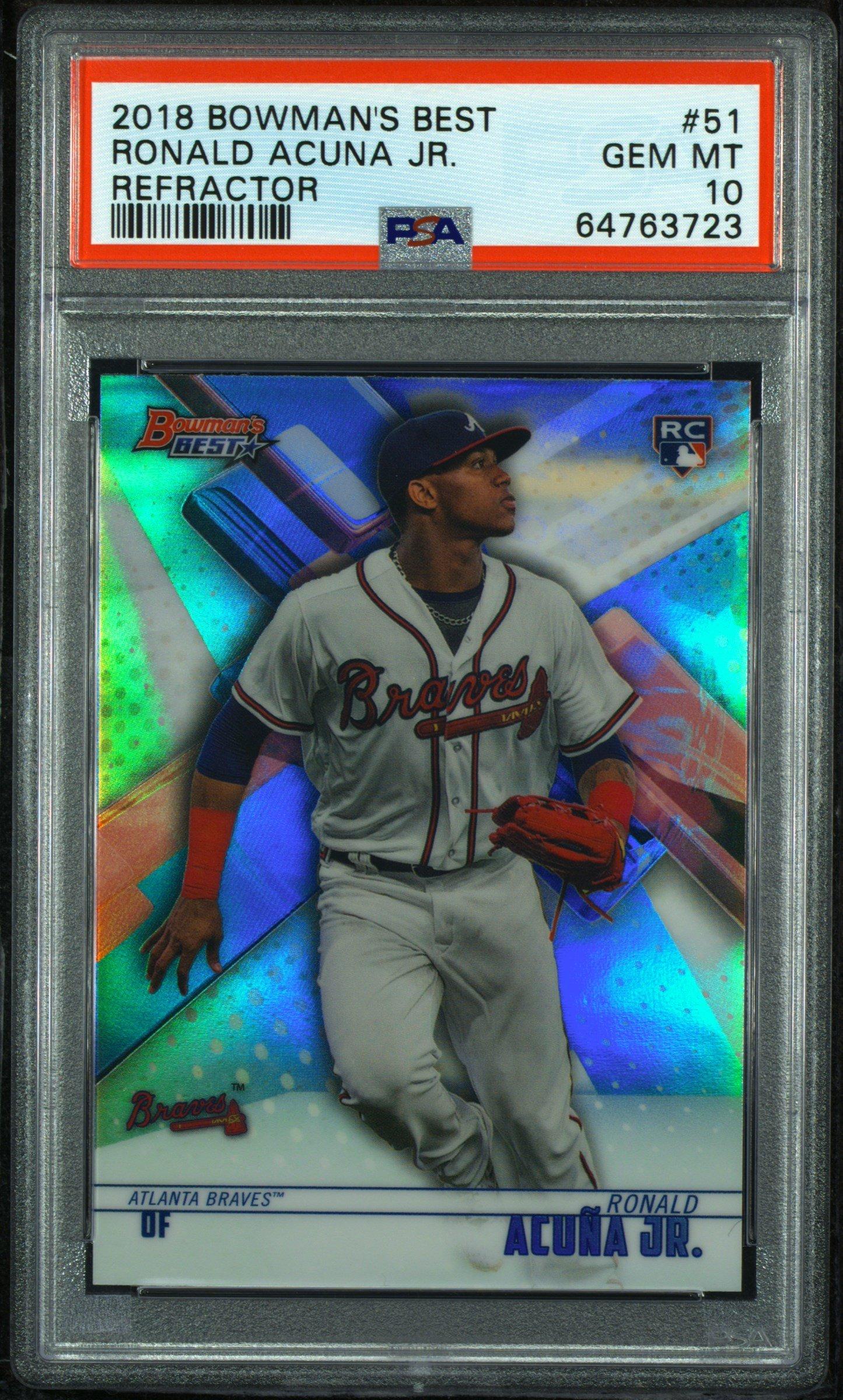 2018 Bowman's Best 51 Ronald Acuna Jr. Refractor PSA 10