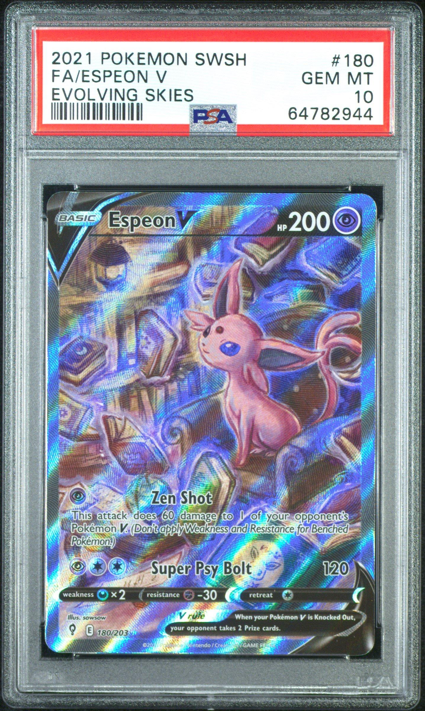 2021 Pokemon Sword & Shield Evolving Skies Full Art/espeon V PSA