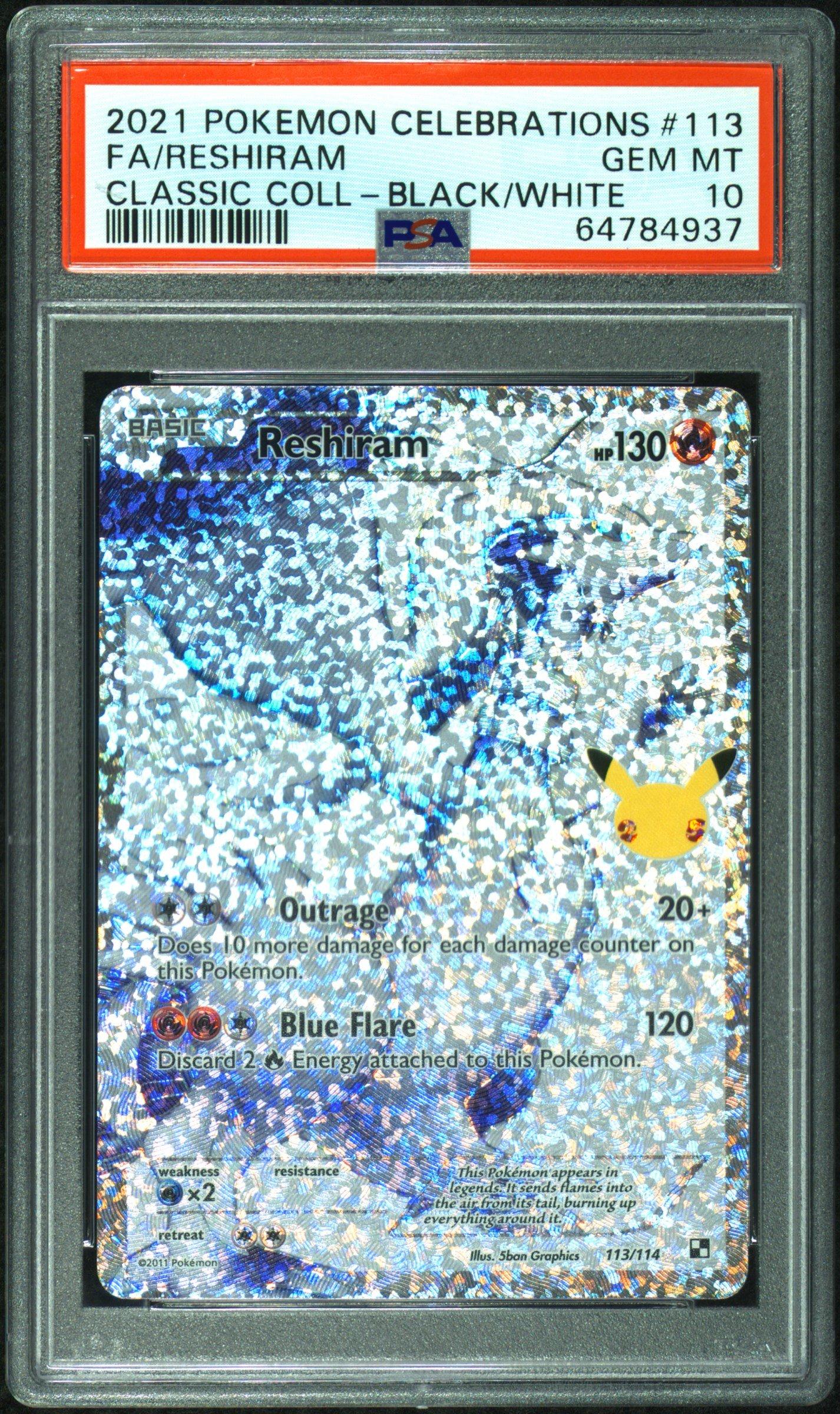 2021 Pokemon Celebrations Classic Collection 113 Full Art/reshiram